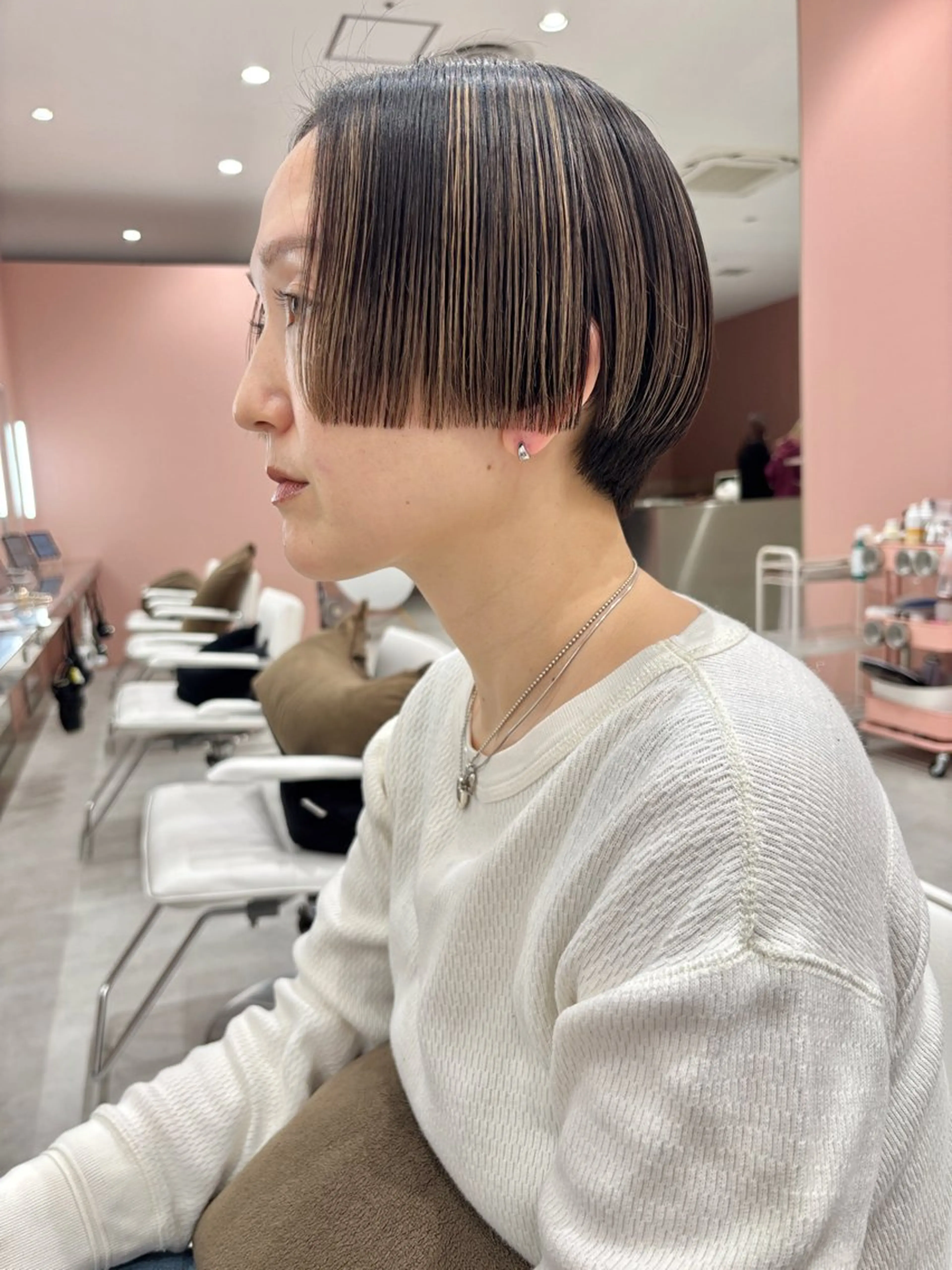 ショート カラー ハイライトカラー ハイライト 🌿ショート🌿 パーマ🌿淳平のヘアスタイル