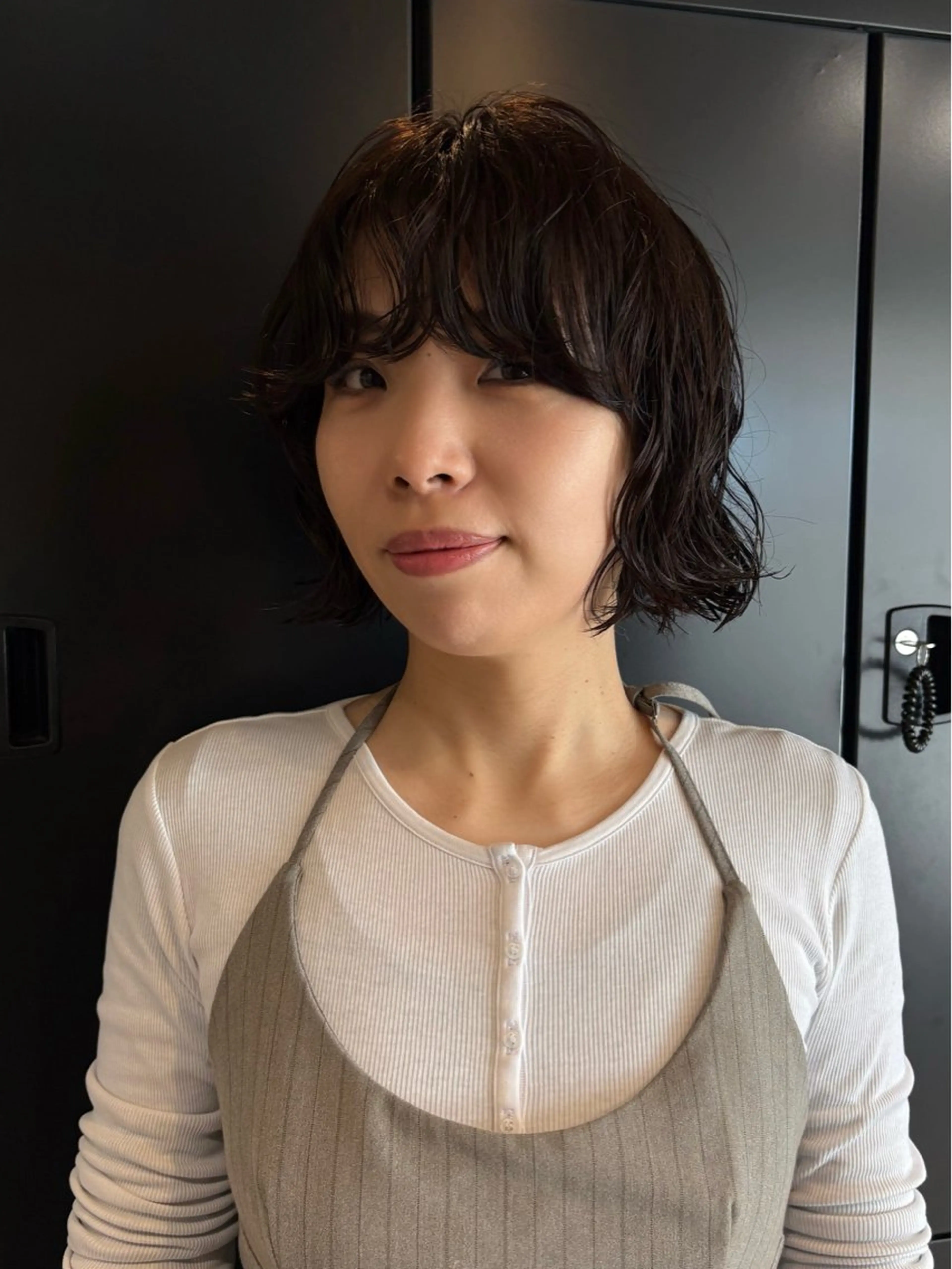 ミディアム パーマ ミディアムパーマ ボブ カット パーマ トリートメント レイヤー/メンズ/ kaedeのヘアスタイル