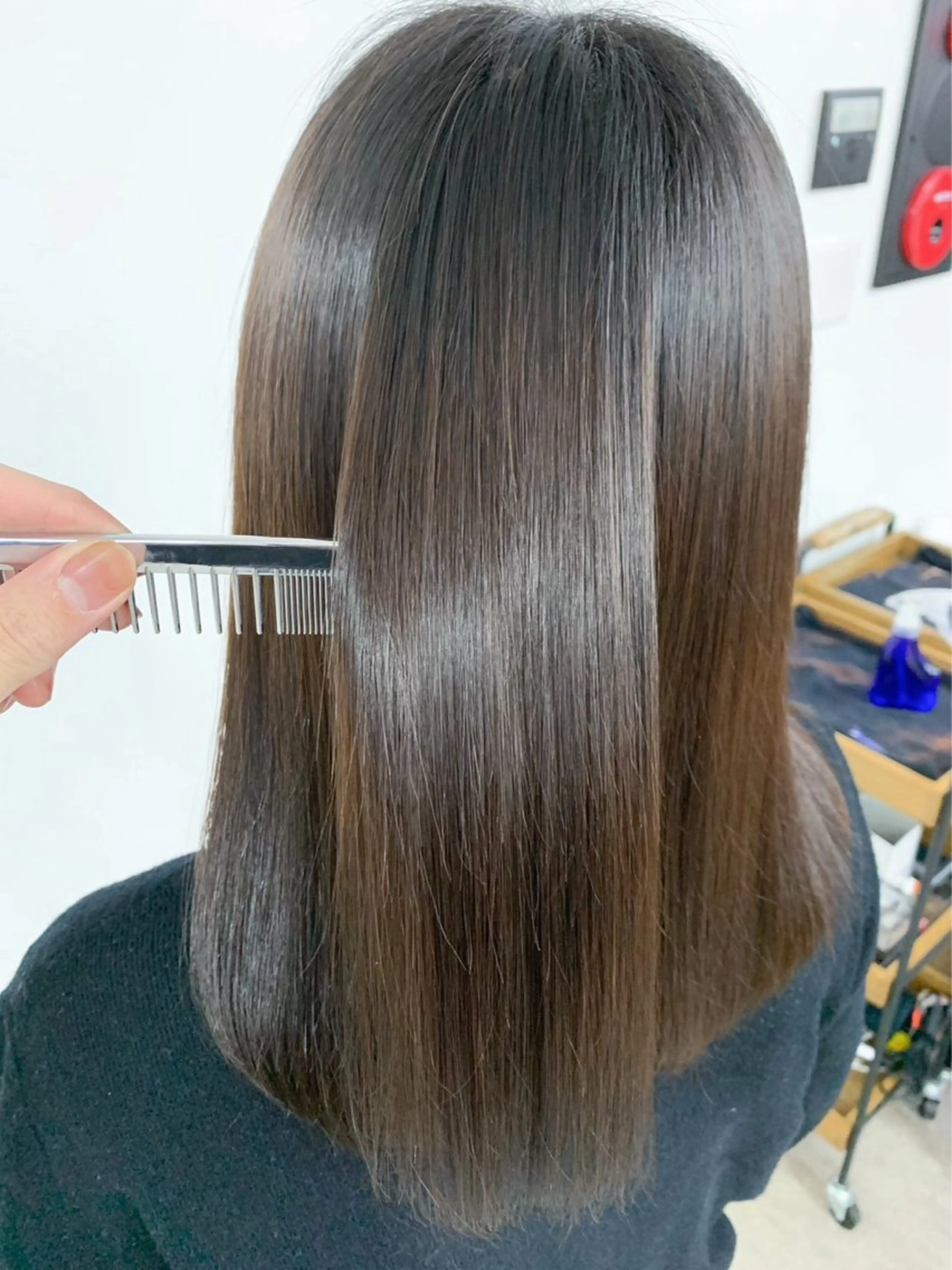［モデル募集］💇‍♀️《髪質ケアしながら自然なストレート✨縮毛矯正＋カット＋ケラスターゼTr》6600円の写真