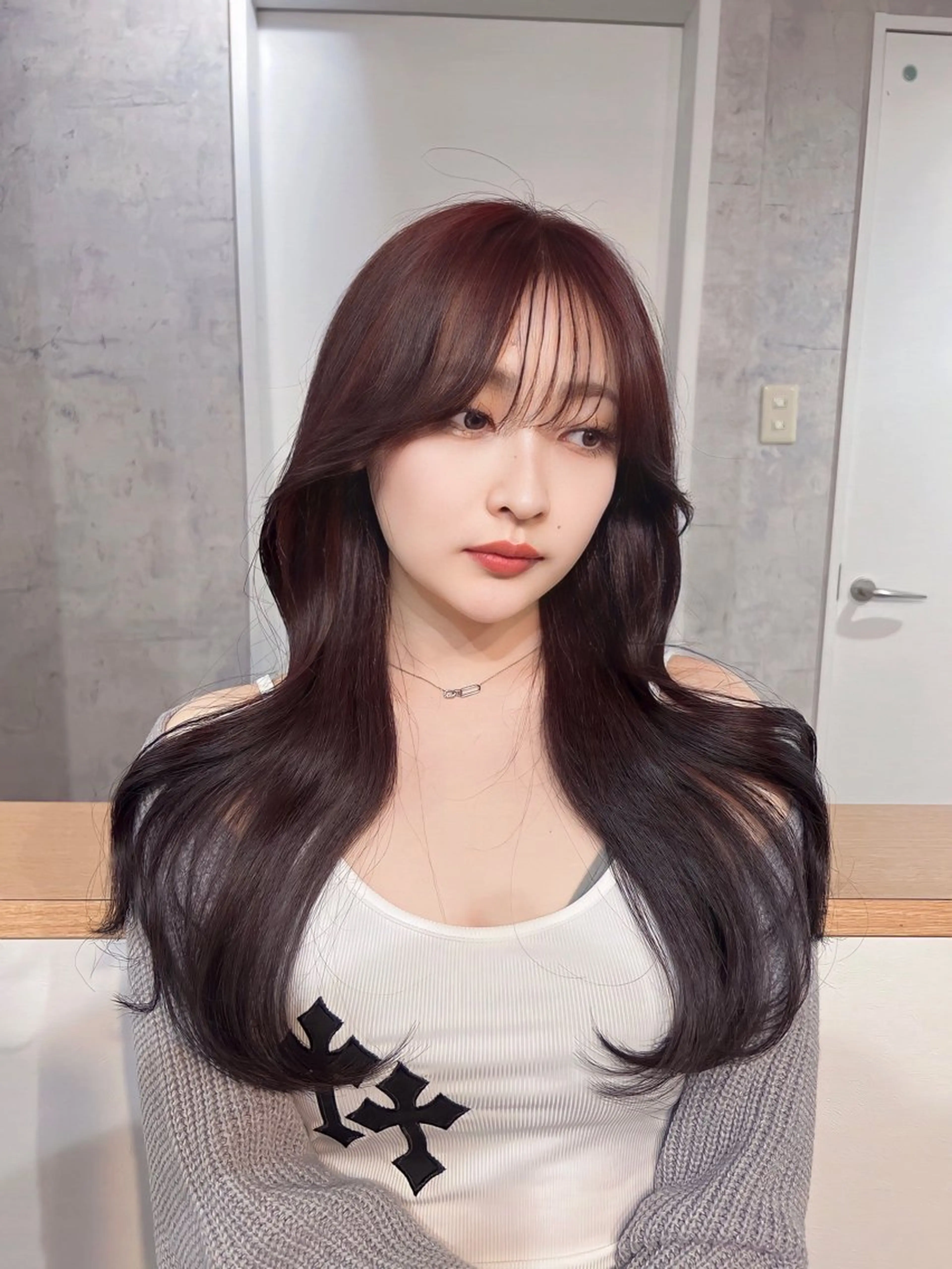 ロング カラー 韓国レイヤー/ 顔周り💕田中将吾のヘアスタイル