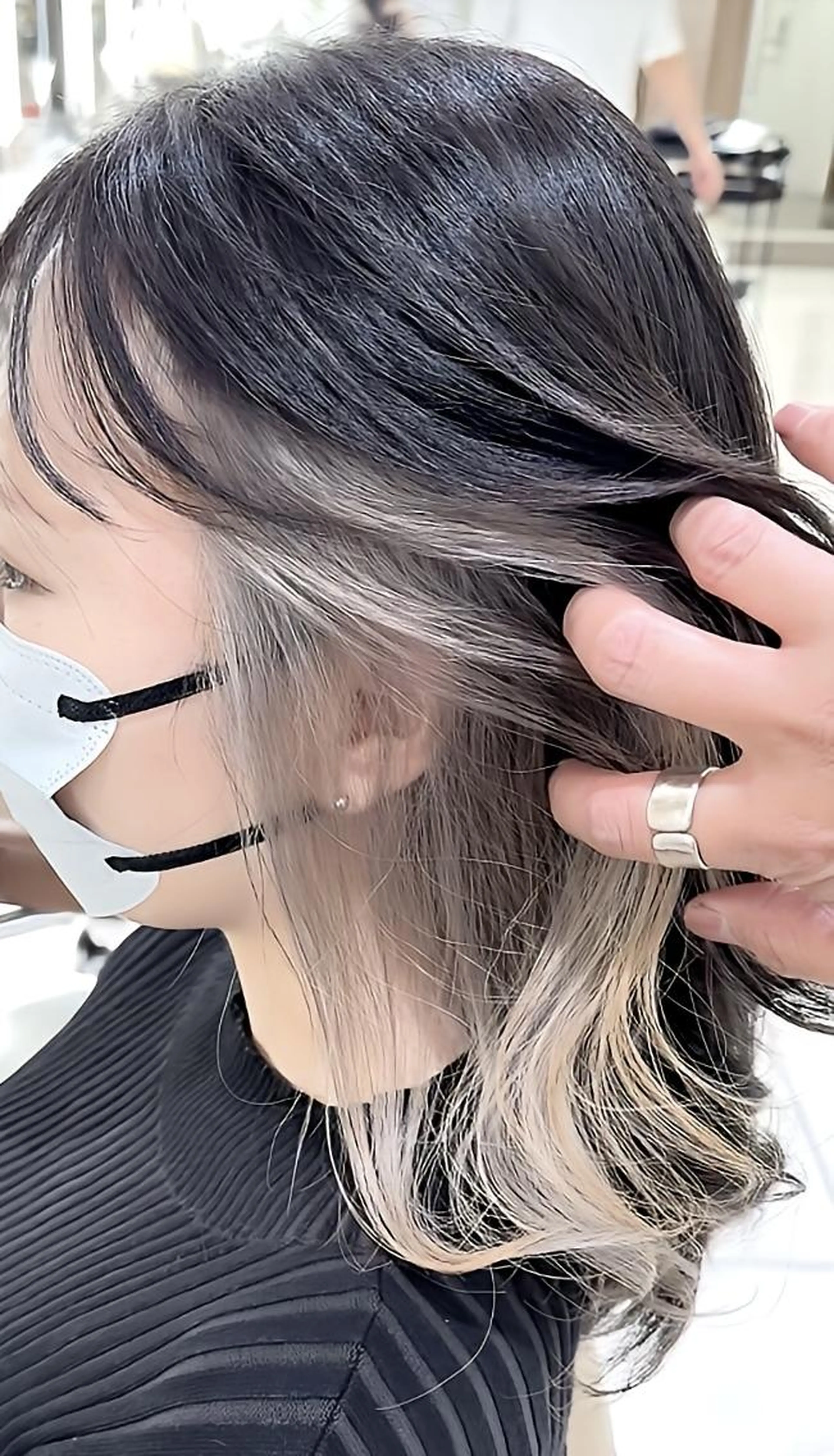 🌈インナーカラー🌈【インナーブリーチ＋オンカラー＋髪質改善】の写真