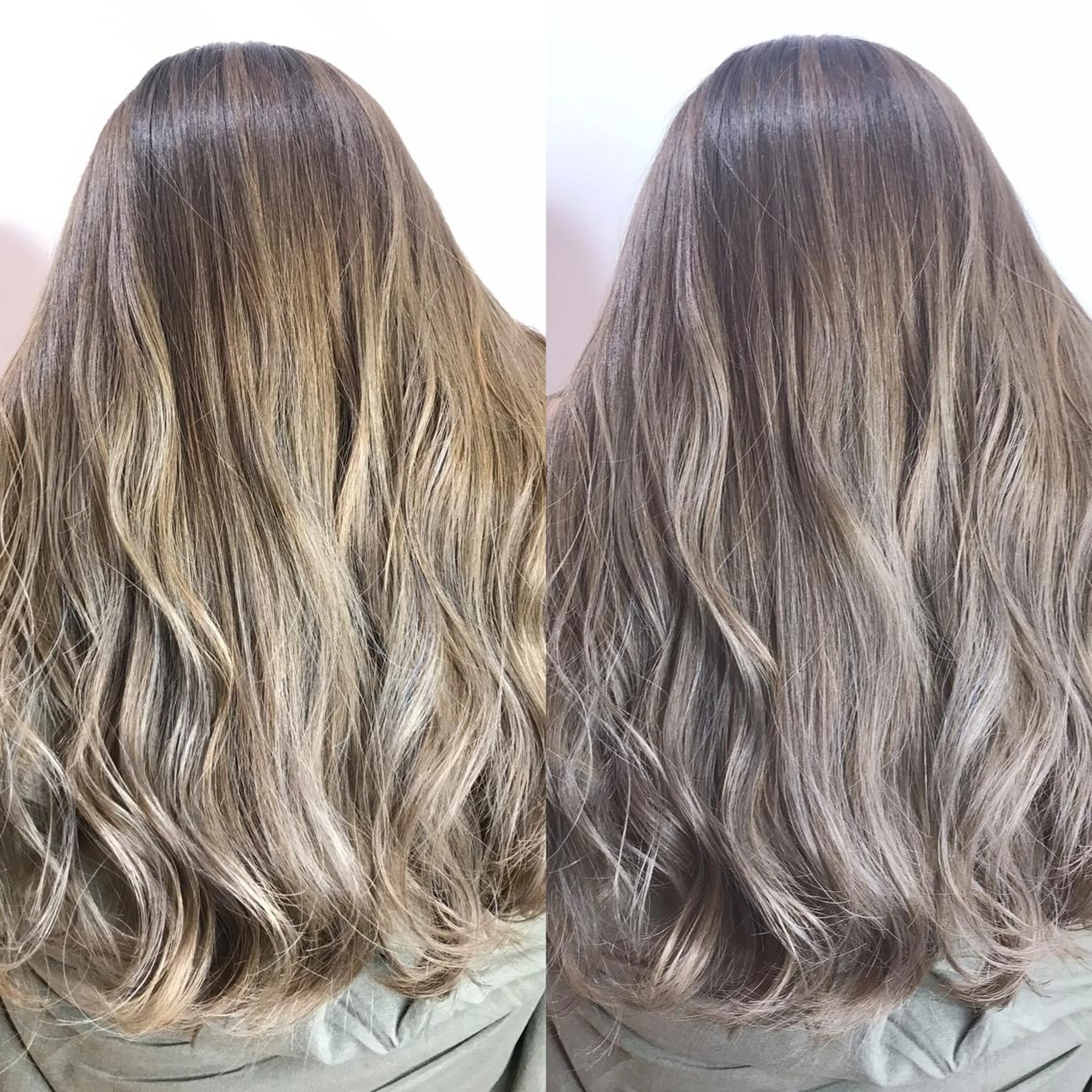 セミロング カラー バレイヤージュ ベージュカラー ミルクティーベージュ レイヤーカット KANOI 銀座中央通り所属・上條 航平のヘアスタイル