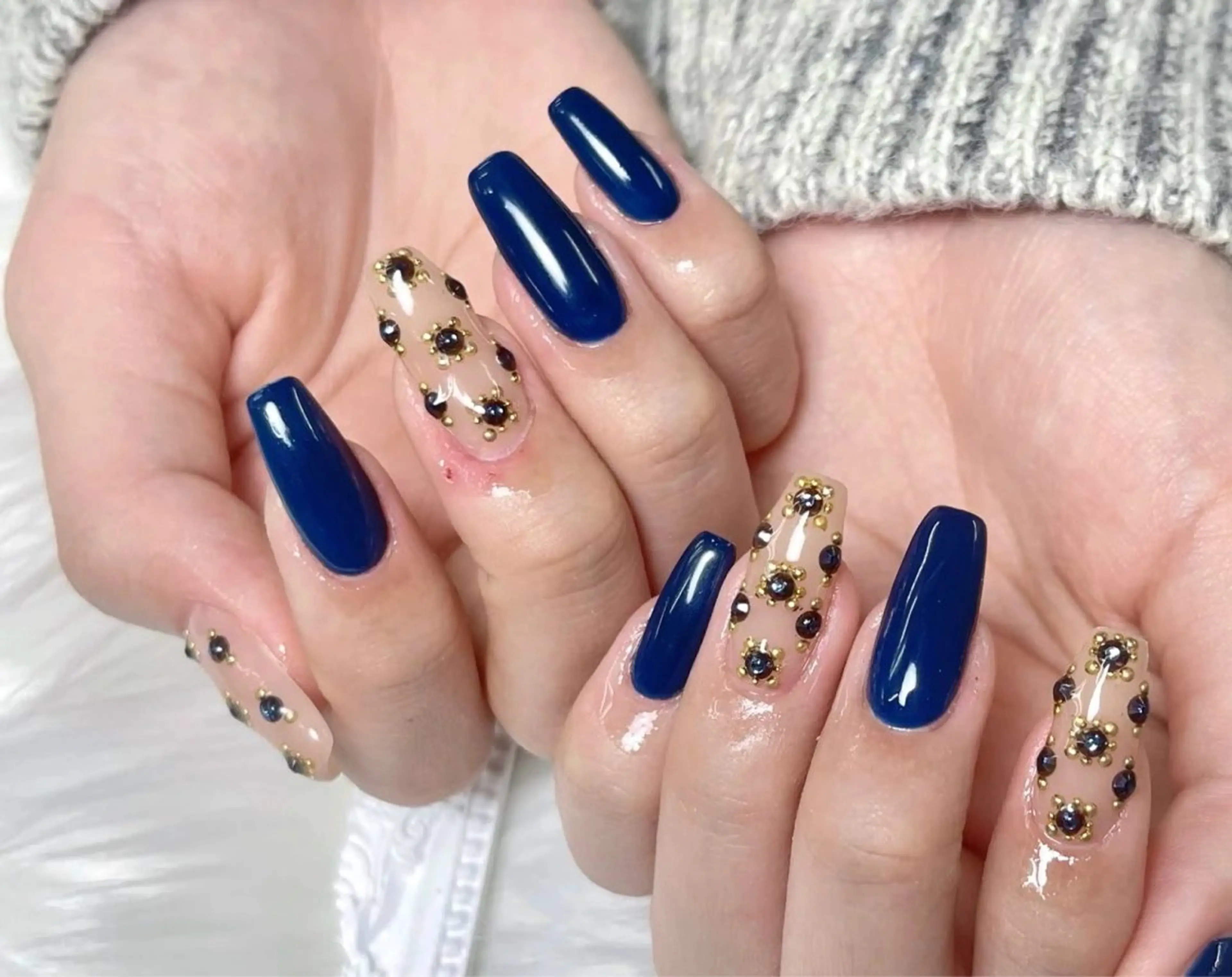 ネイル Kaka_ パラジェル、長さだしのネイルデザイン