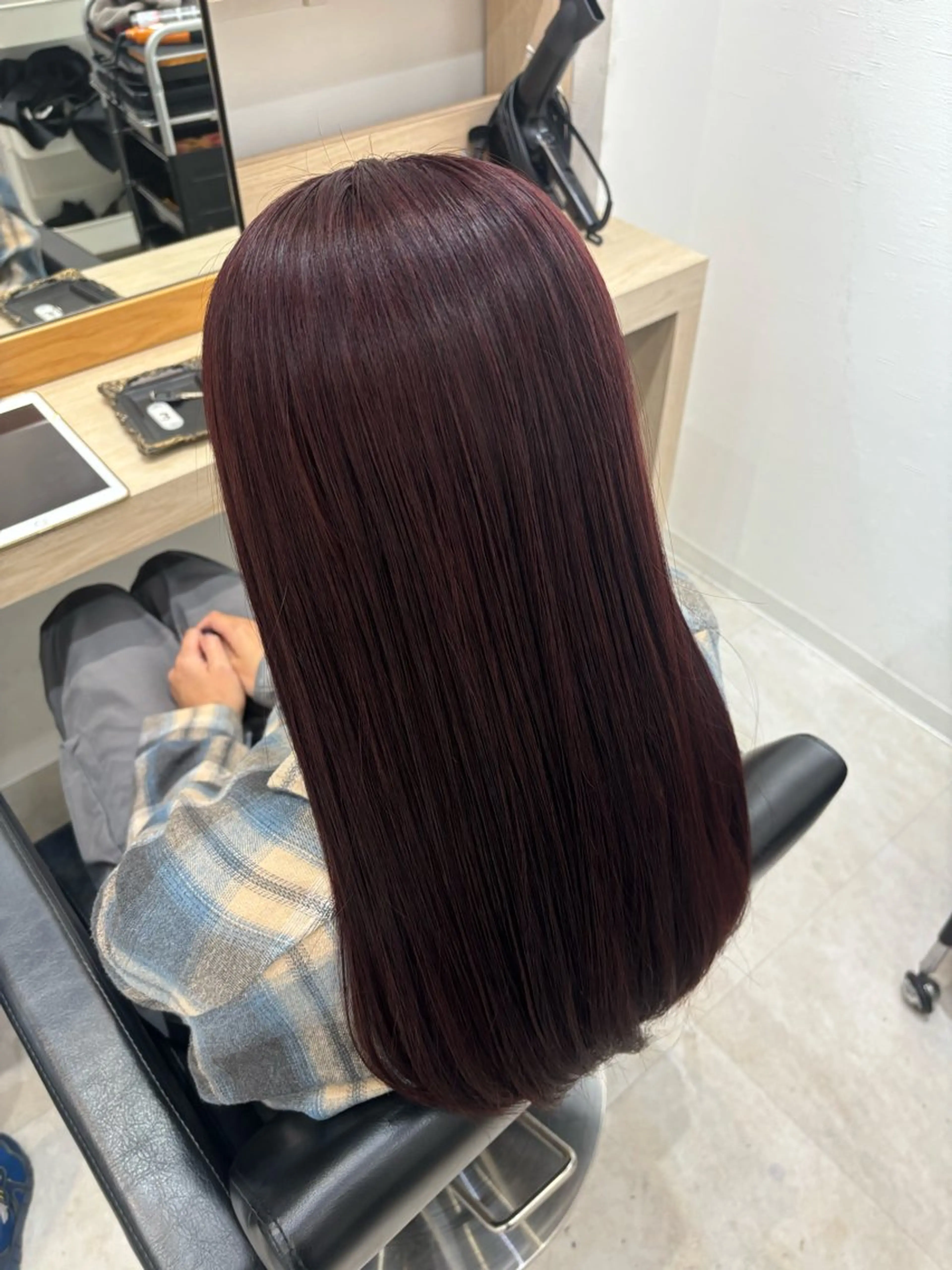 セミロング カラー ボルドーカラー 🍒透明感カラー NO.1/ララ🍒のヘアスタイル