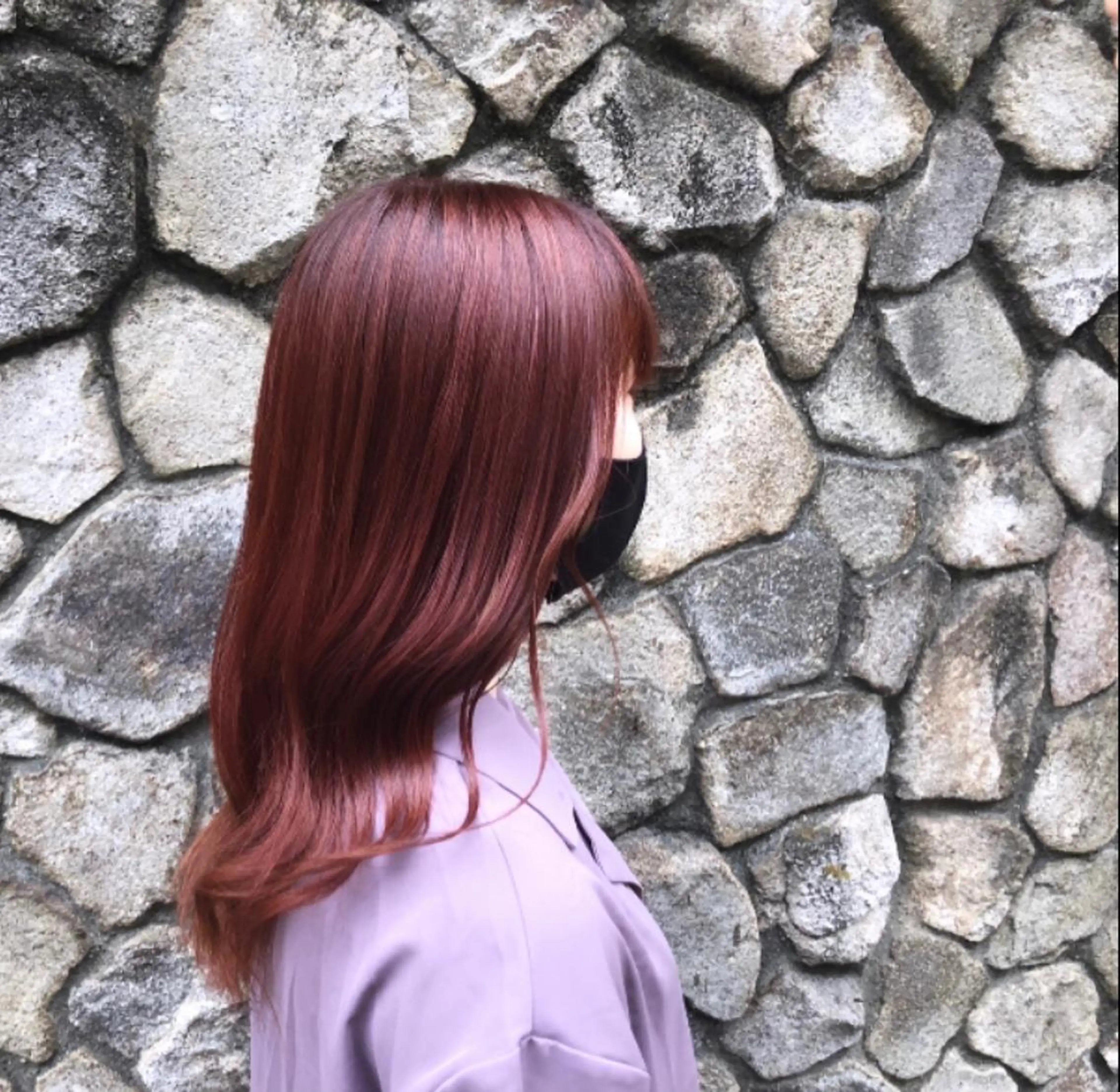 ロング カラー オレンジ ヘアカラー トリートメント 🎀入谷、鶯谷🎀 ULTOWAババのヘアスタイル