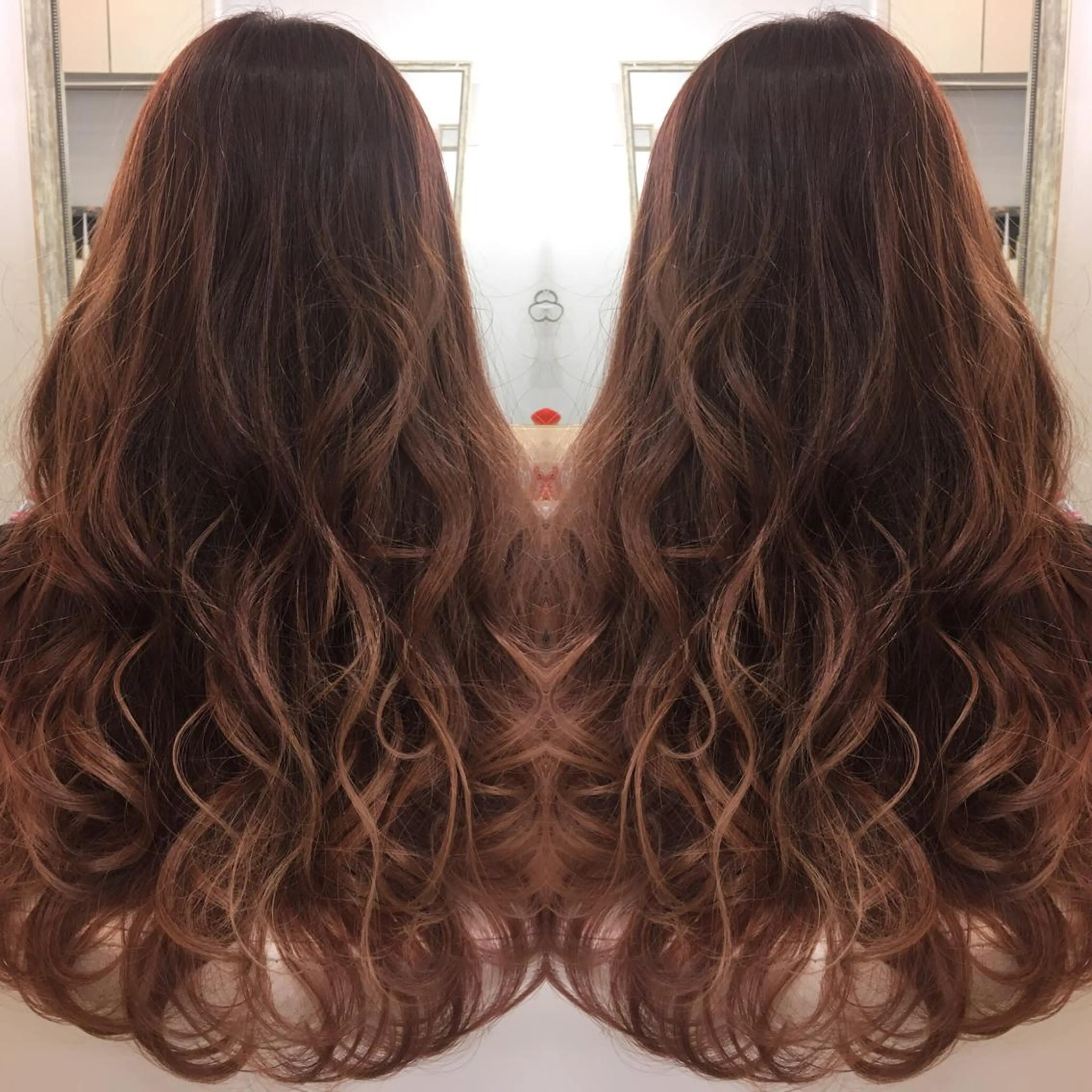 セミロング ロング カラー 髪質改善 中川 翔のヘアスタイル