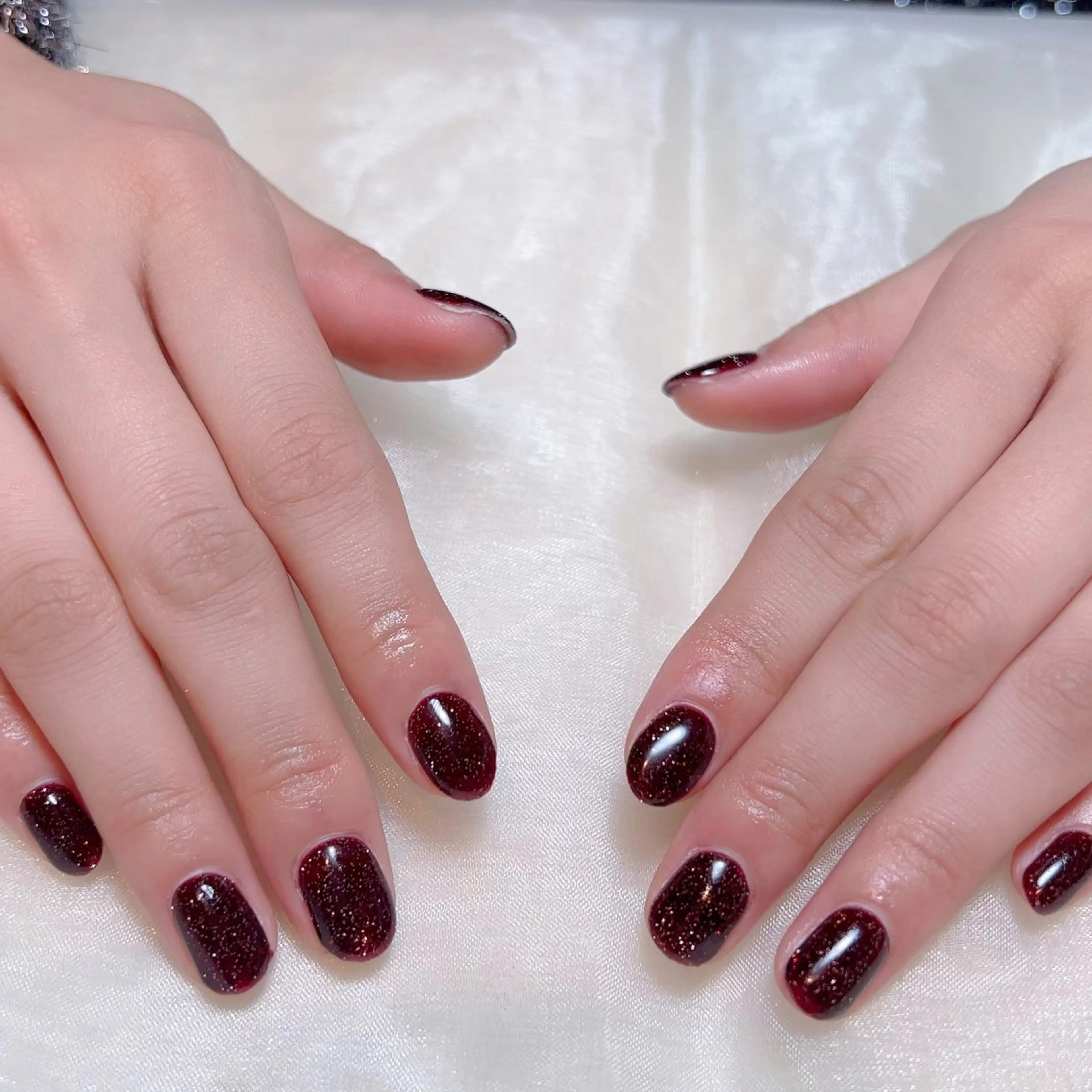 メンズ ネイル メンズ韓国風 アートネイル オーロラネイル ガーリー キラキラネイル ハンドネイル Nail salon 木にいるのネイルデザイン