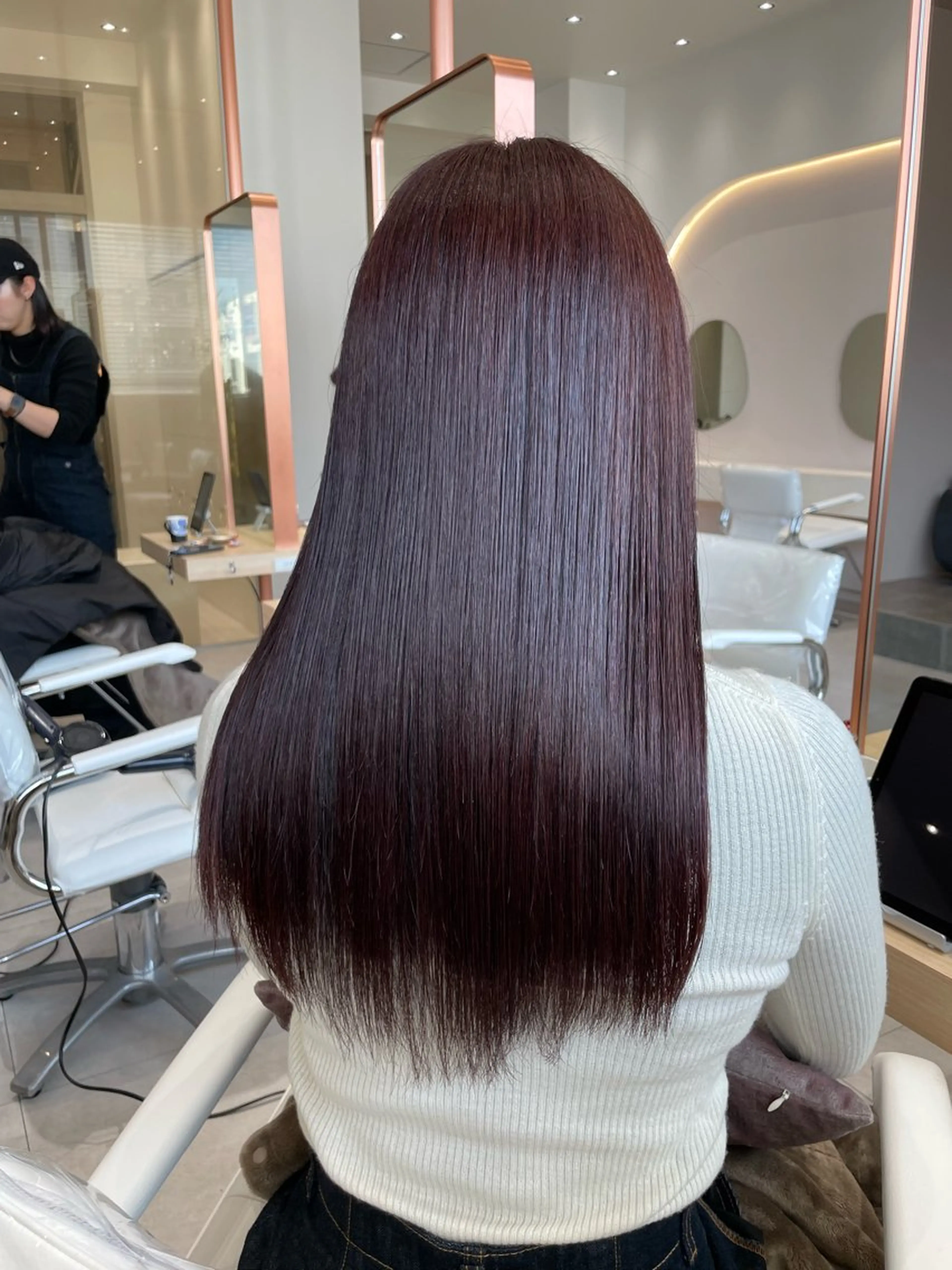 ロング カラー ダブルカラー ラベンダーカラー ローズカラー 艶髪専門美容師 梅村晋平のヘアスタイル