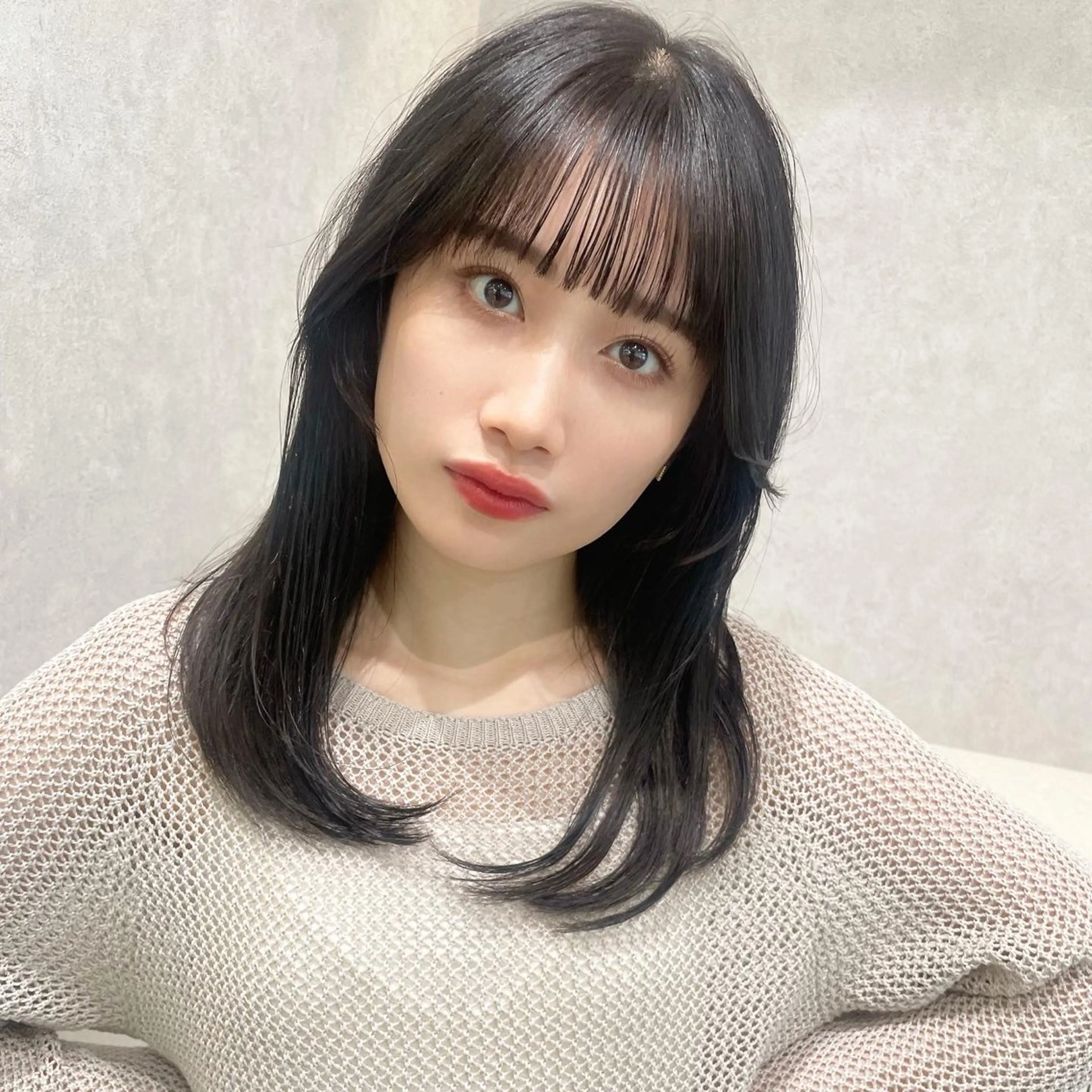 セミロング レイヤー/韓国/ 顔周り/しんやのヘアスタイル