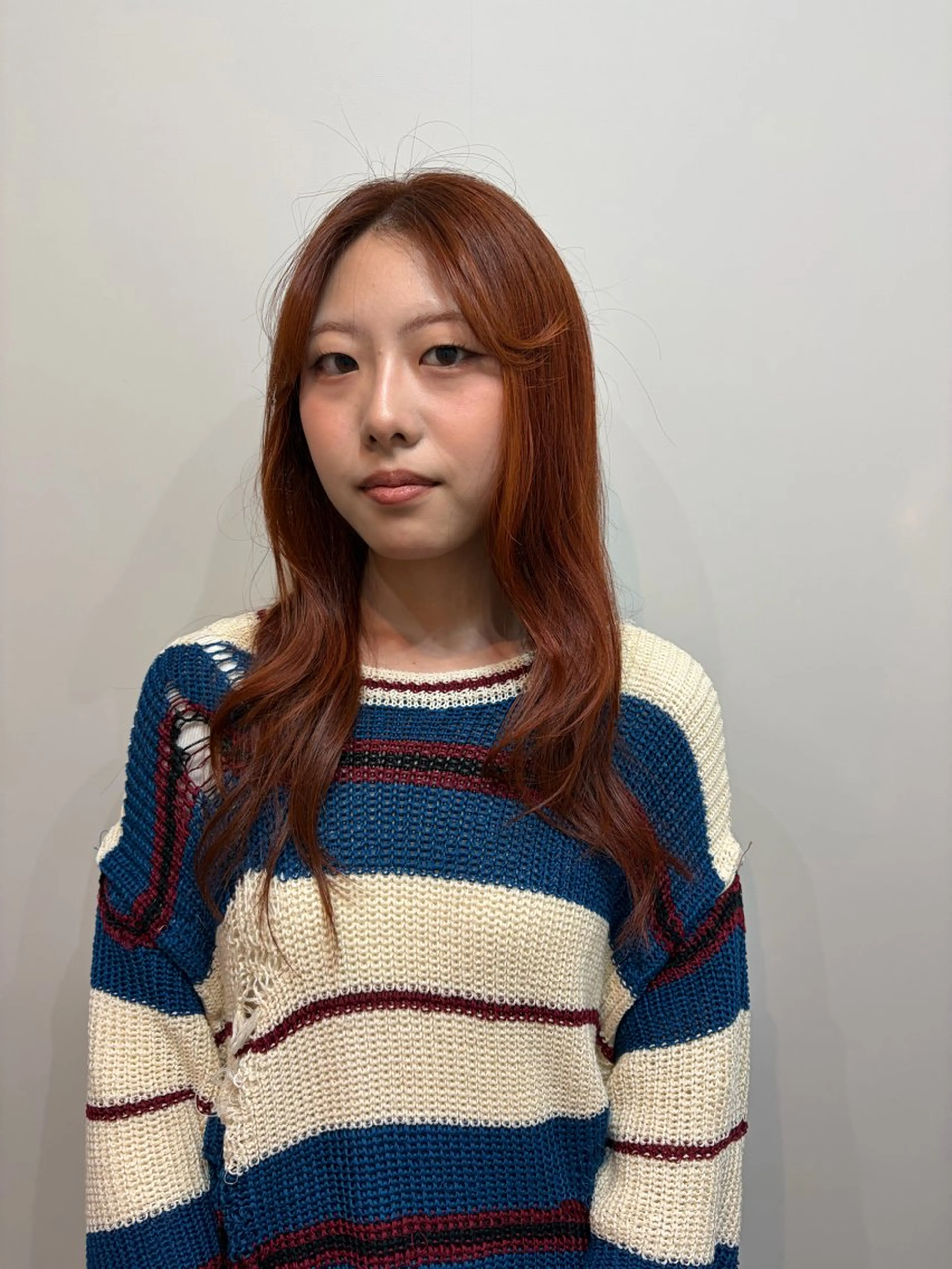 ロング カラー ブリーチ ブリーチなしカラー オレンジ カット ヘアカラー トリートメント china/ボブ /ブリーチカラーのヘアスタイル