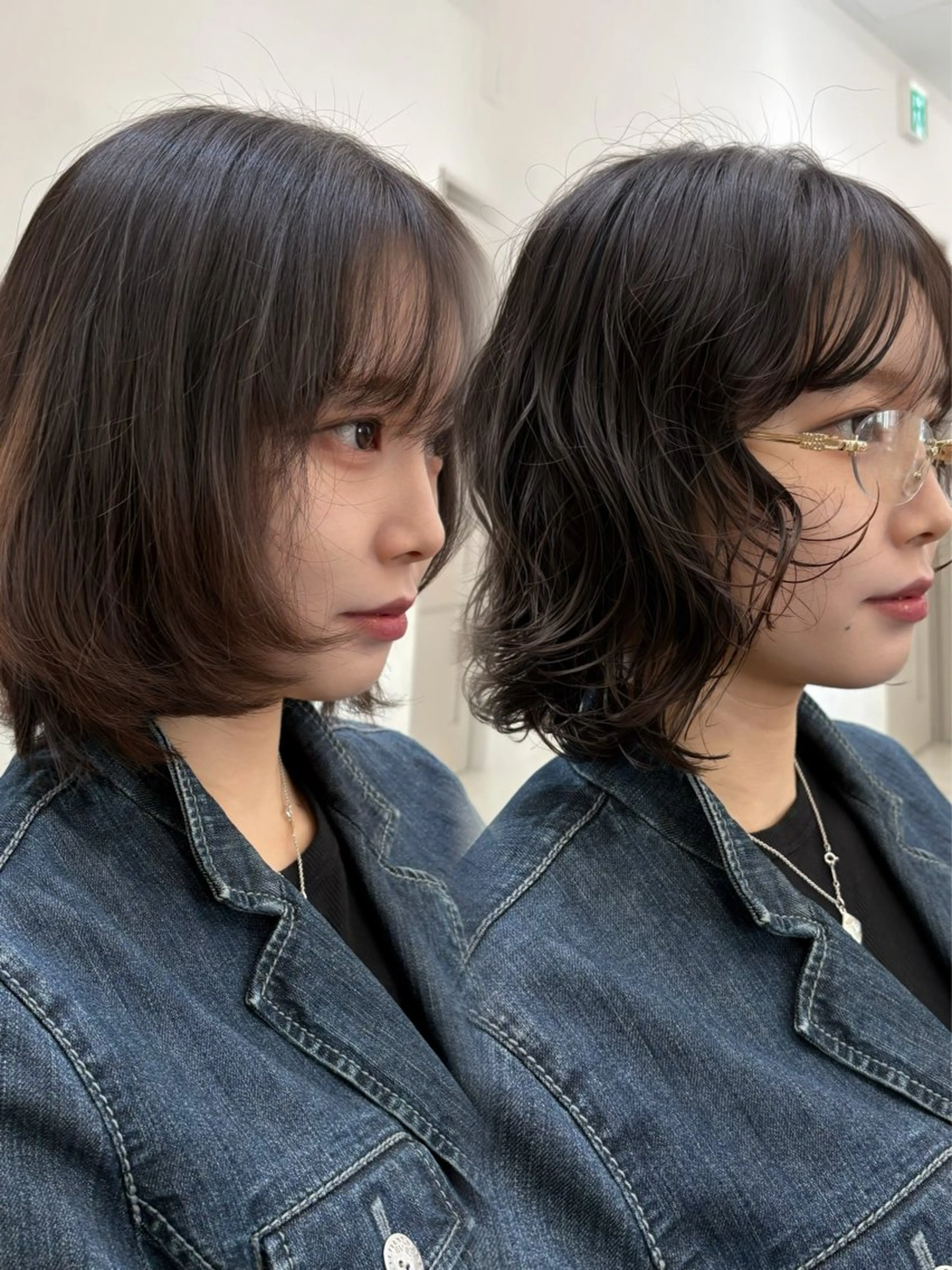 ショート カラー パーマ カット パーマ ボブ特化型美容師/赤 み消しカラー/ももかのヘアスタイル