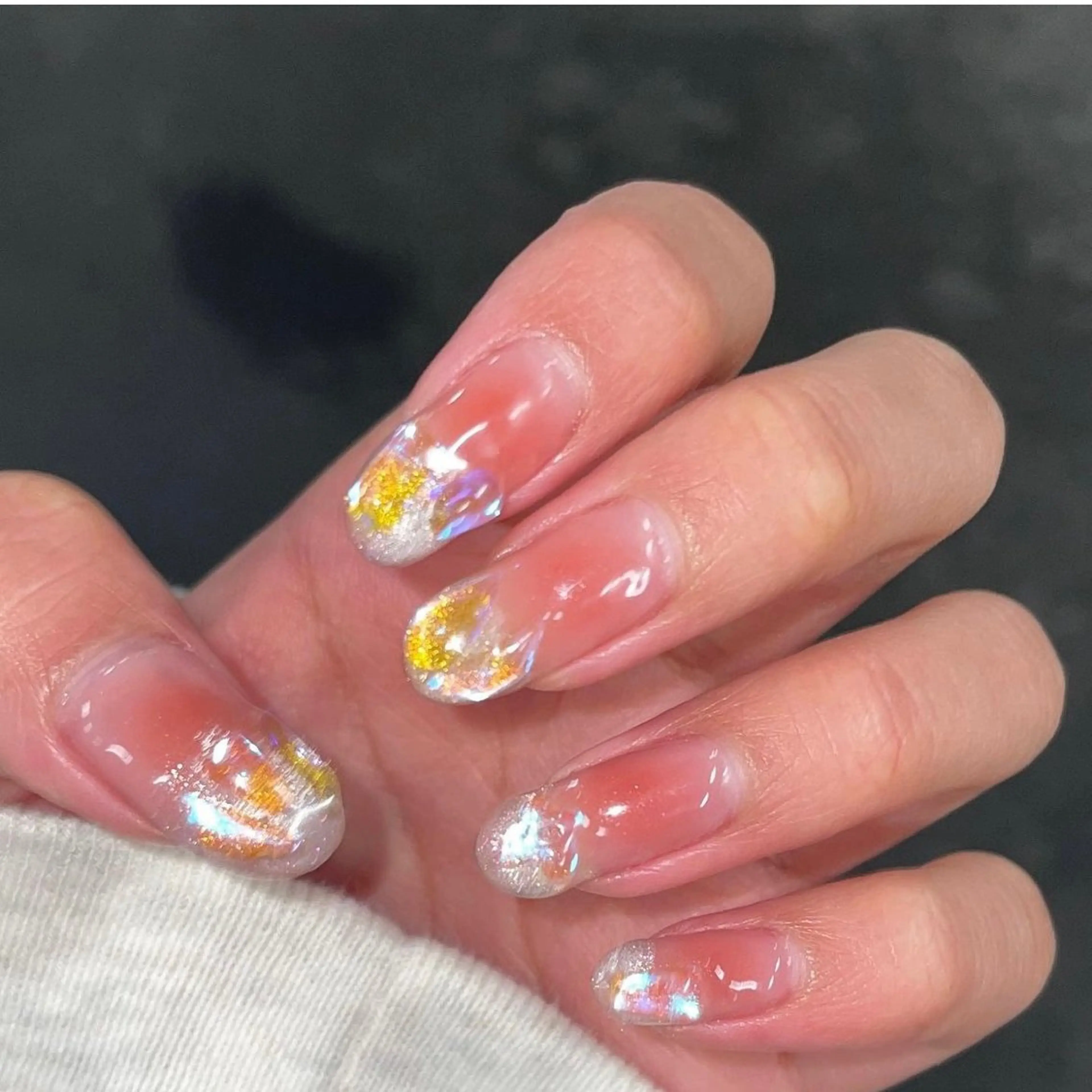 ネイル 氷ネイル・うるうるネイル ハンドネイル フットネイル こと /art nailのネイルデザイン