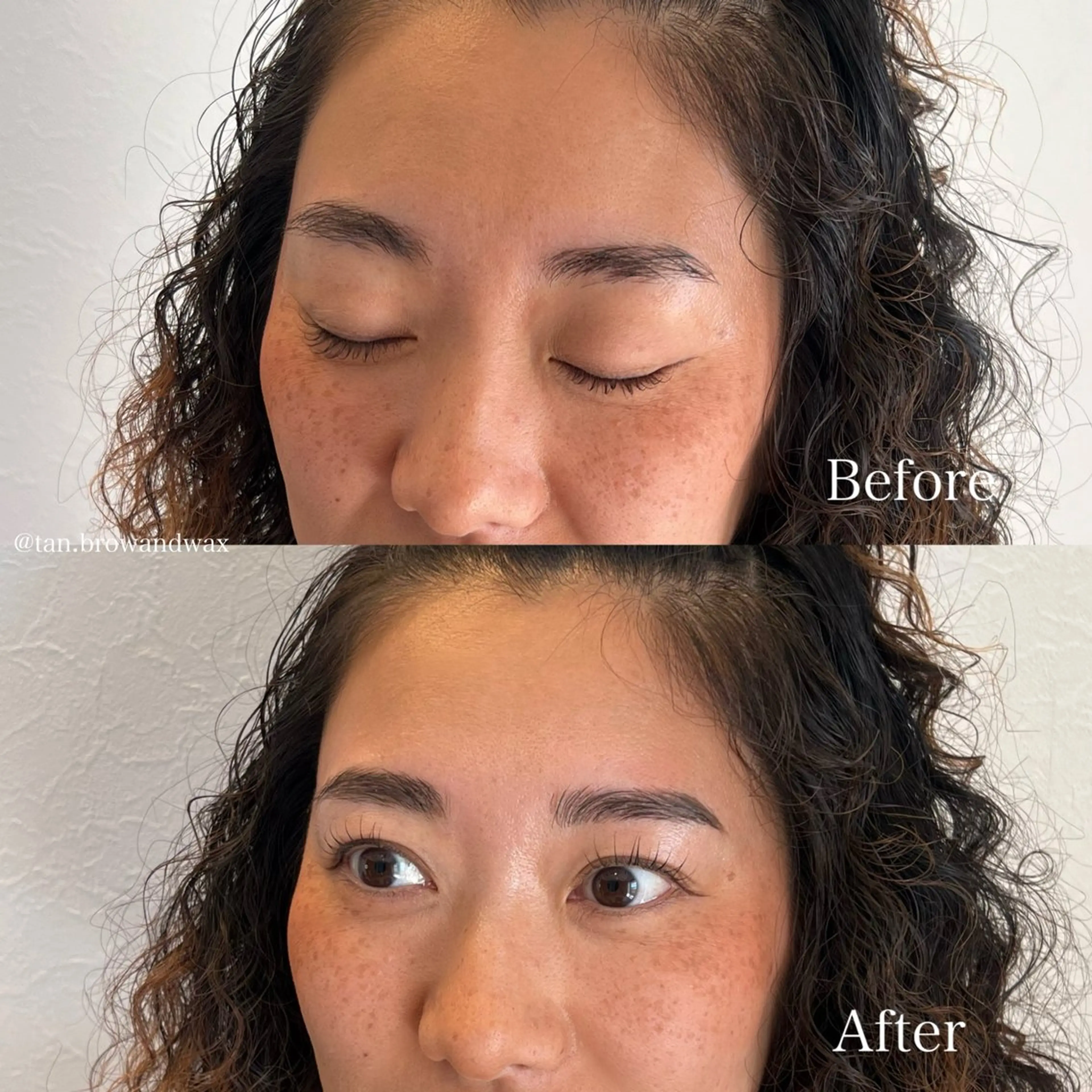 👩🏽🦱ハリウッドブロウリフト+骨格に合わせたスタイリング(眉毛パーマで立ち上げる為メイクなしでも映える眉毛に✨)の写真