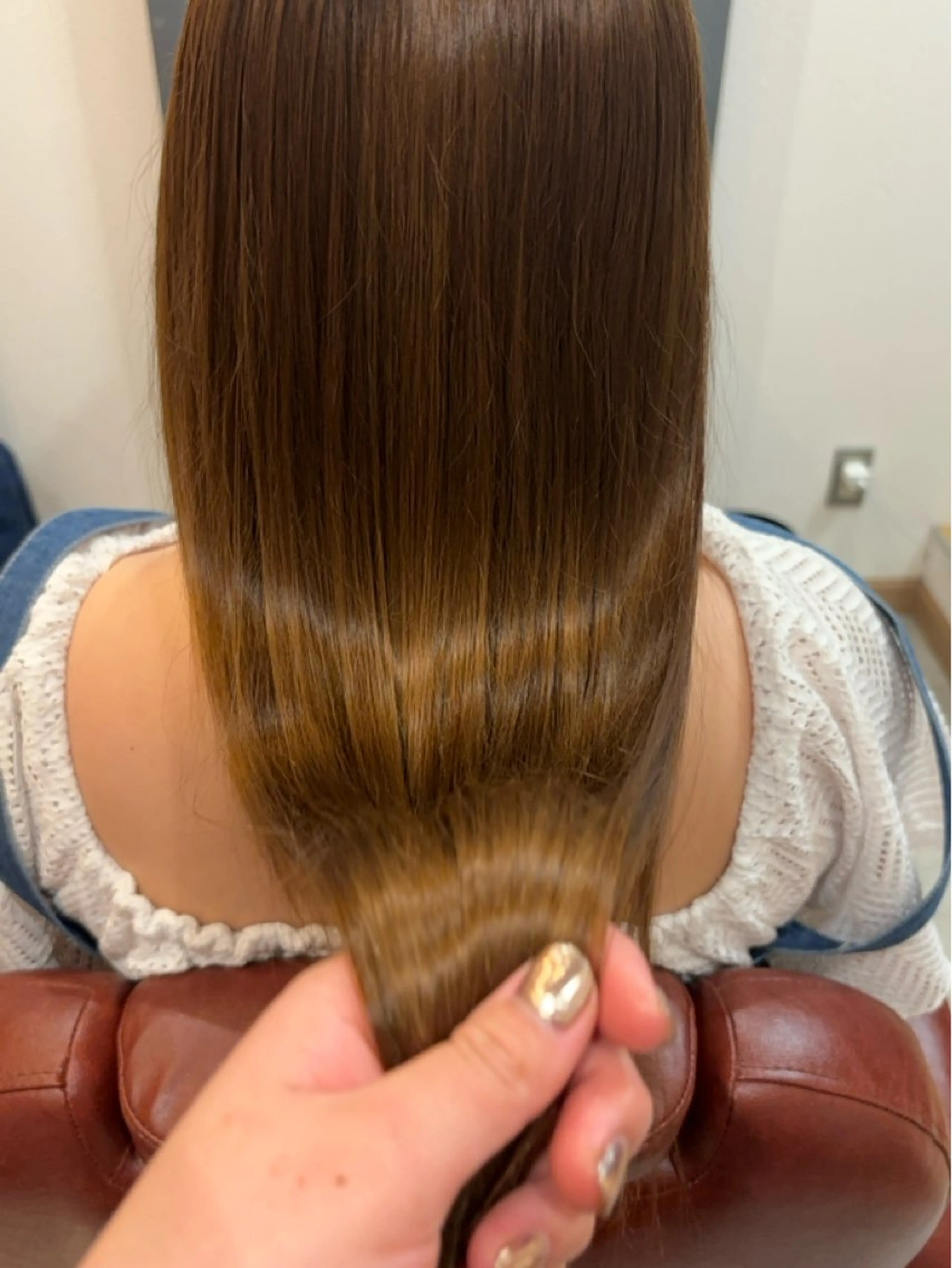 ロング パーマ ストレートパーマ 髙木琉菜 レイヤー／髪質改善のヘアスタイル