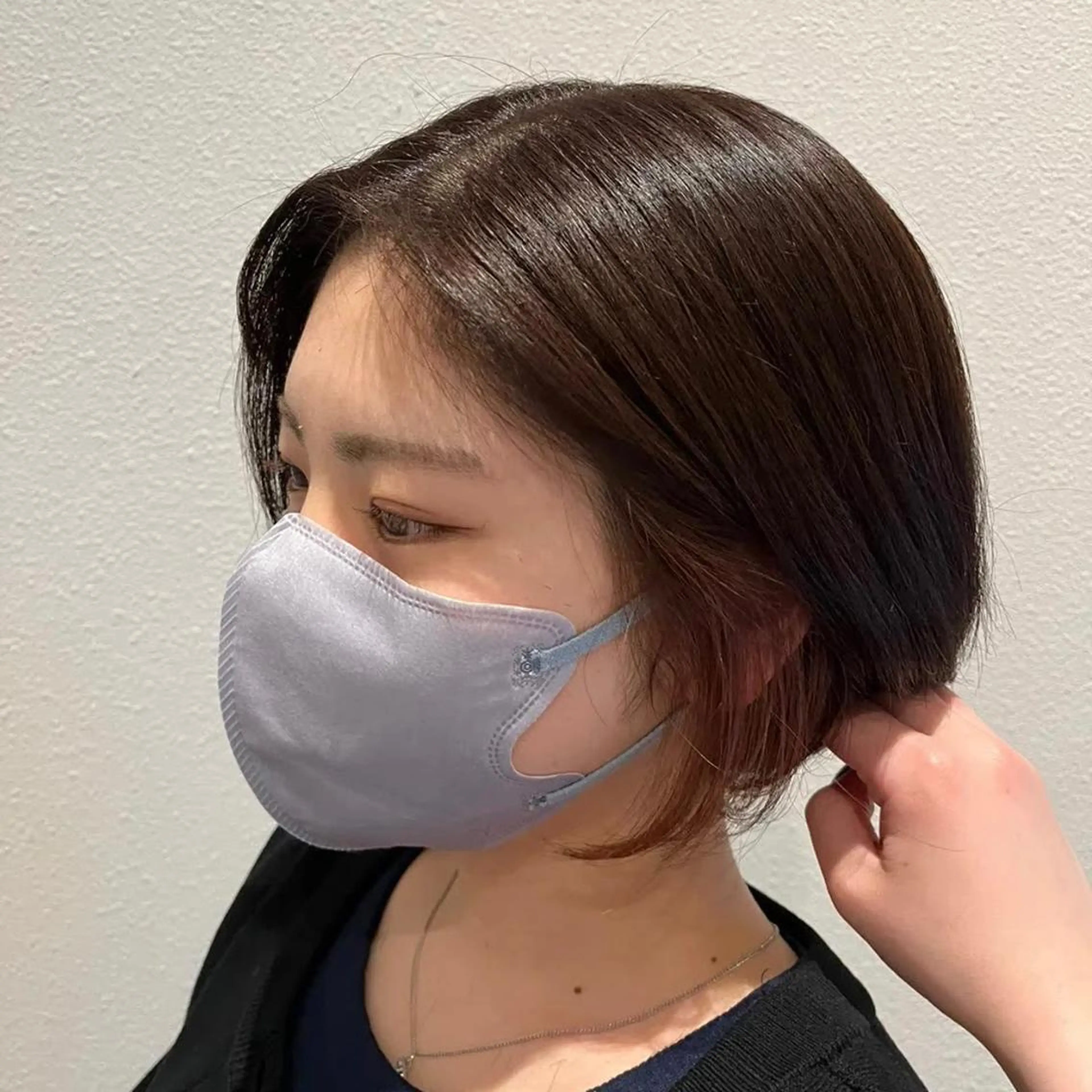 ショート カラー イヤリングカラー ボブ フルールドソレイユ所属・♡ナナコ♡ レイヤー/艶髪のヘアスタイル