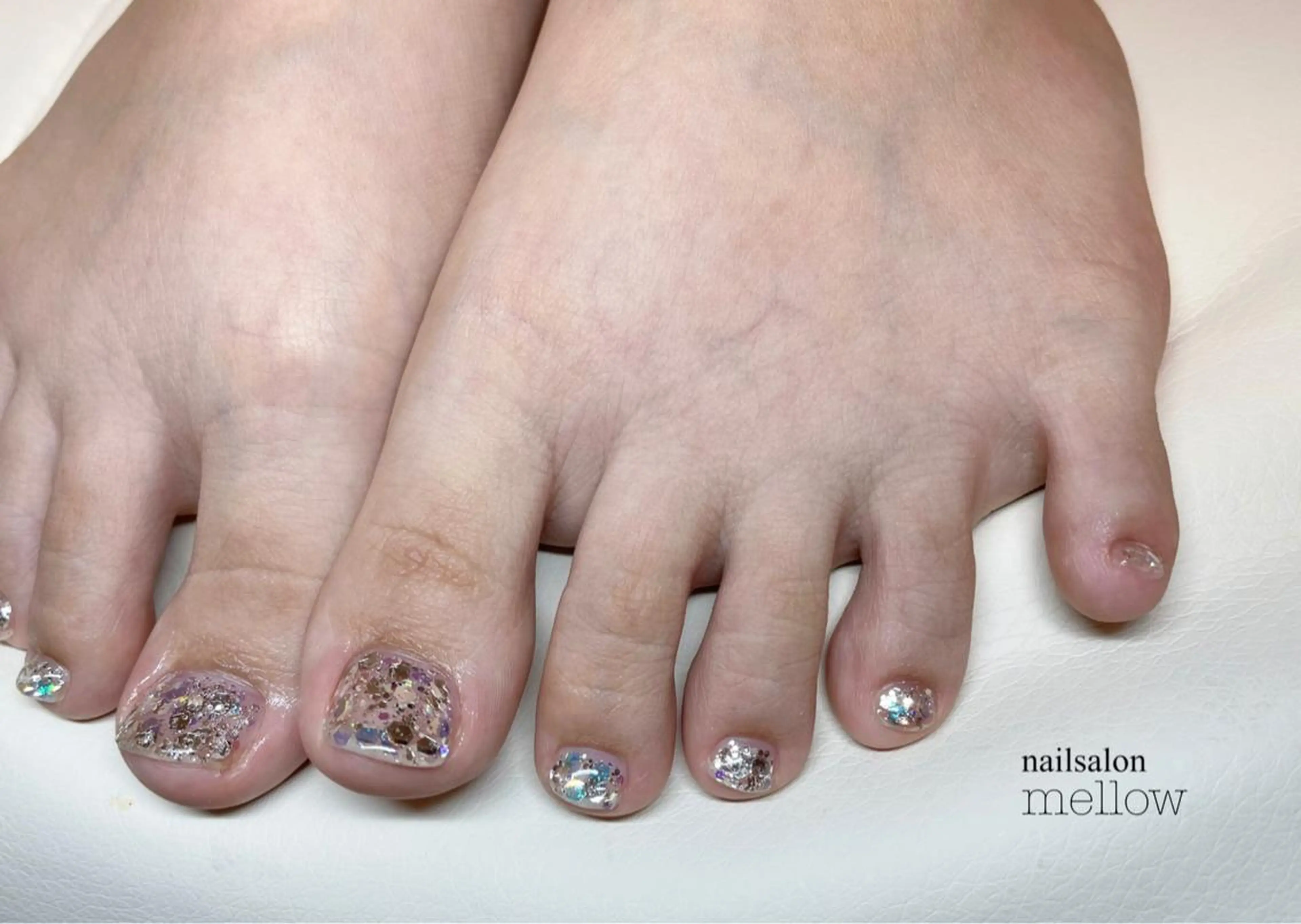 ネイル ホログラムネイル シルバー 大山 浩美のネイルデザイン