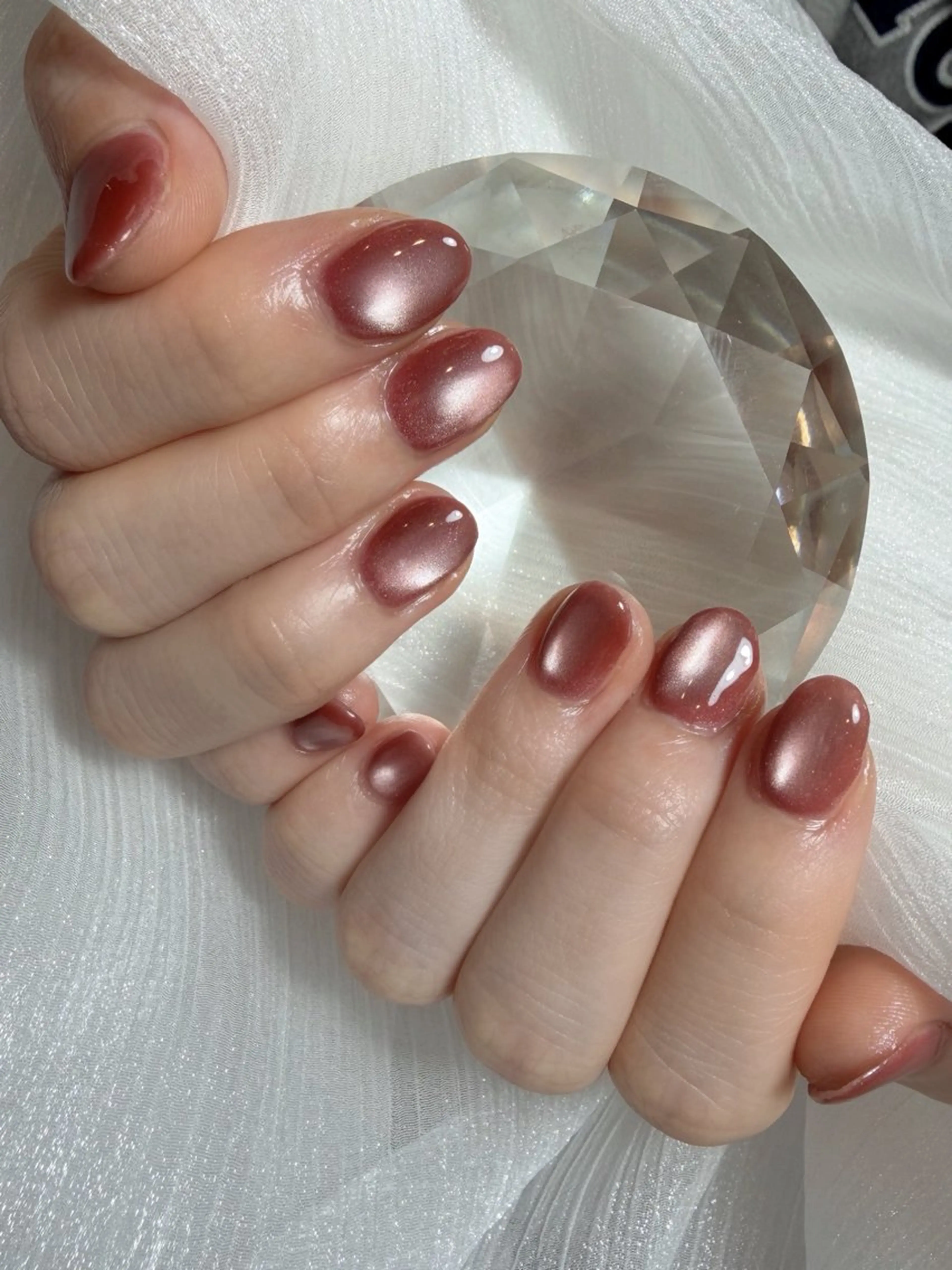 ネイル マグネットネイル マグネットワンカラー ワンカラーネイル 二上みつえ【紫波町/自宅ネイルサロン】所属・【YUBIRE】 二上みつえのネイルデザイン