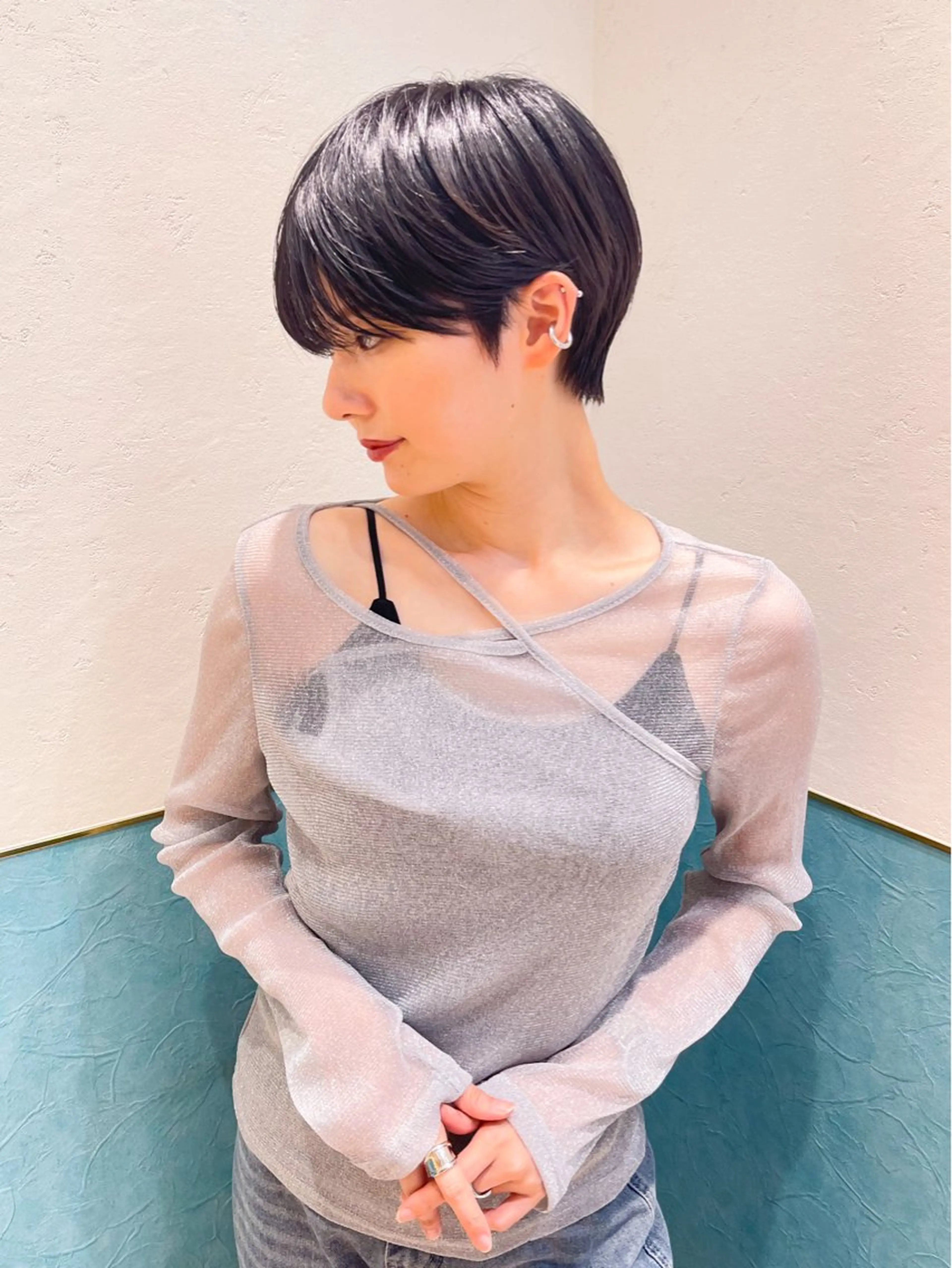 ショート ショートボブ ハンサムショート ボブ ショートヘア カット ヘアカラー トリートメント ボブ/ショート/艶髪 カラー/TOSHIのヘアスタイル