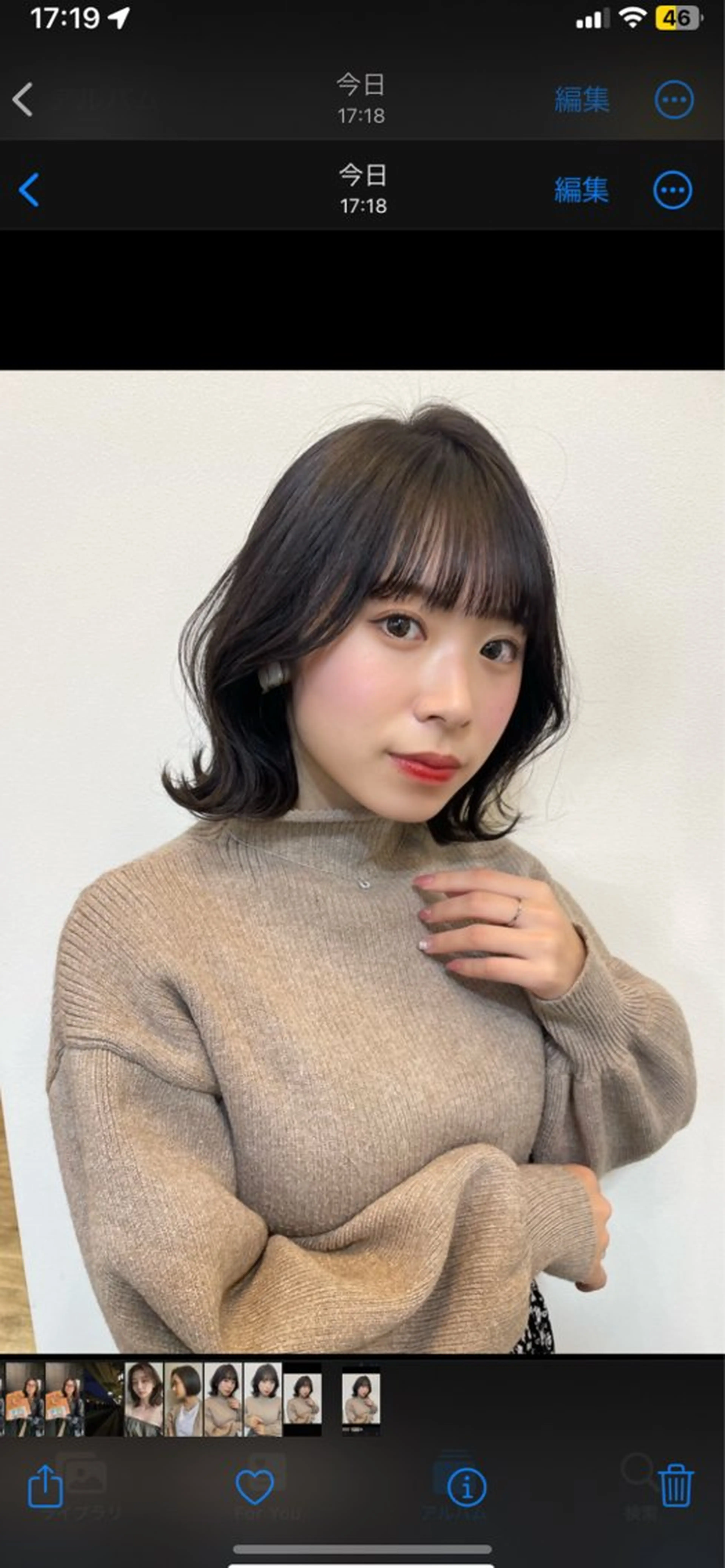 ショート ボブ くびれヘア 外ハネヘア 透明感カラー特化/ ベージュ/梅田/英輝のヘアスタイル