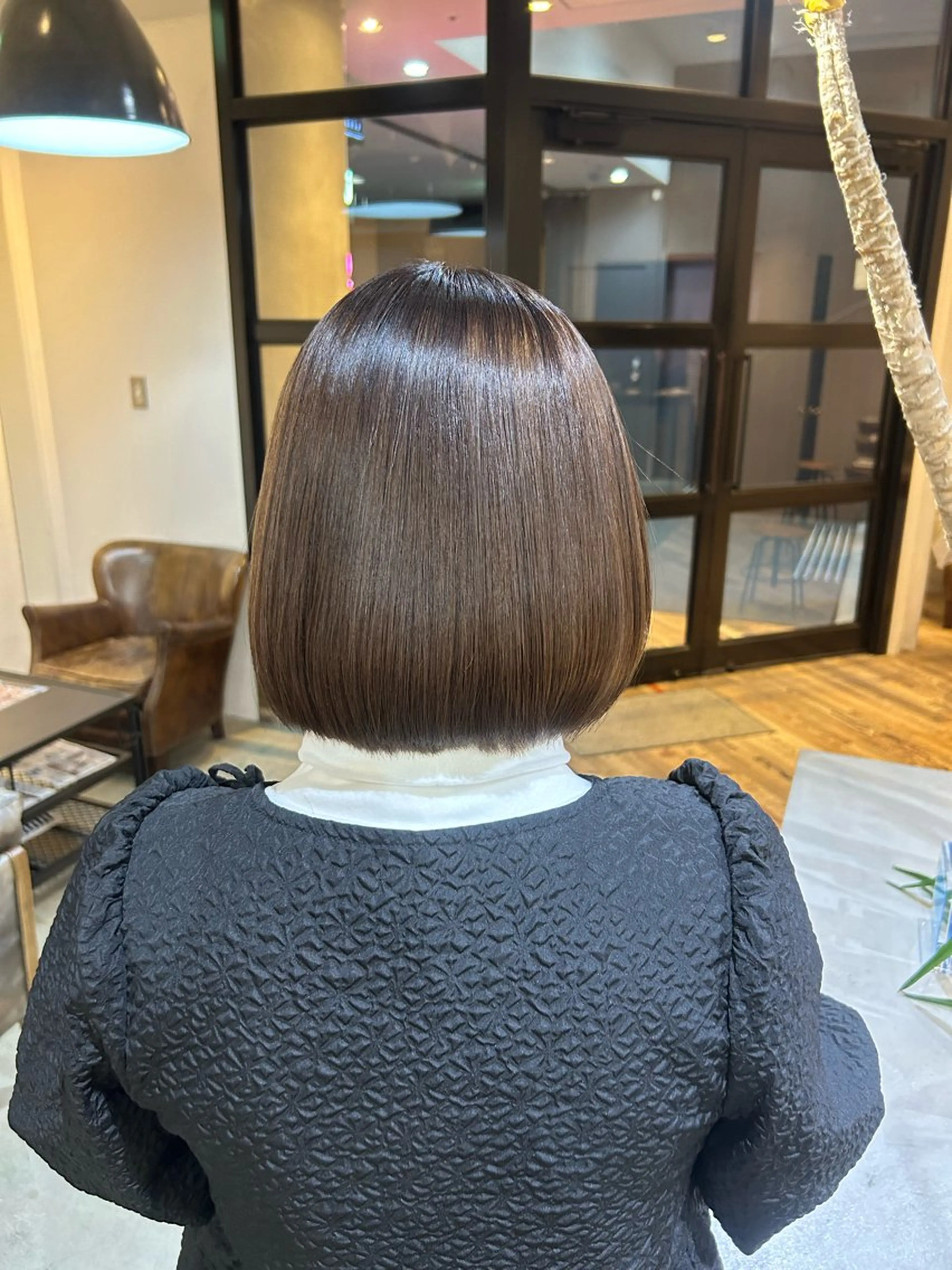 ミディアム ボブ 酸性ストレート ヘアカラー パーマ 縮毛矯正 艶髪/髪質改善 yukaのヘアスタイル