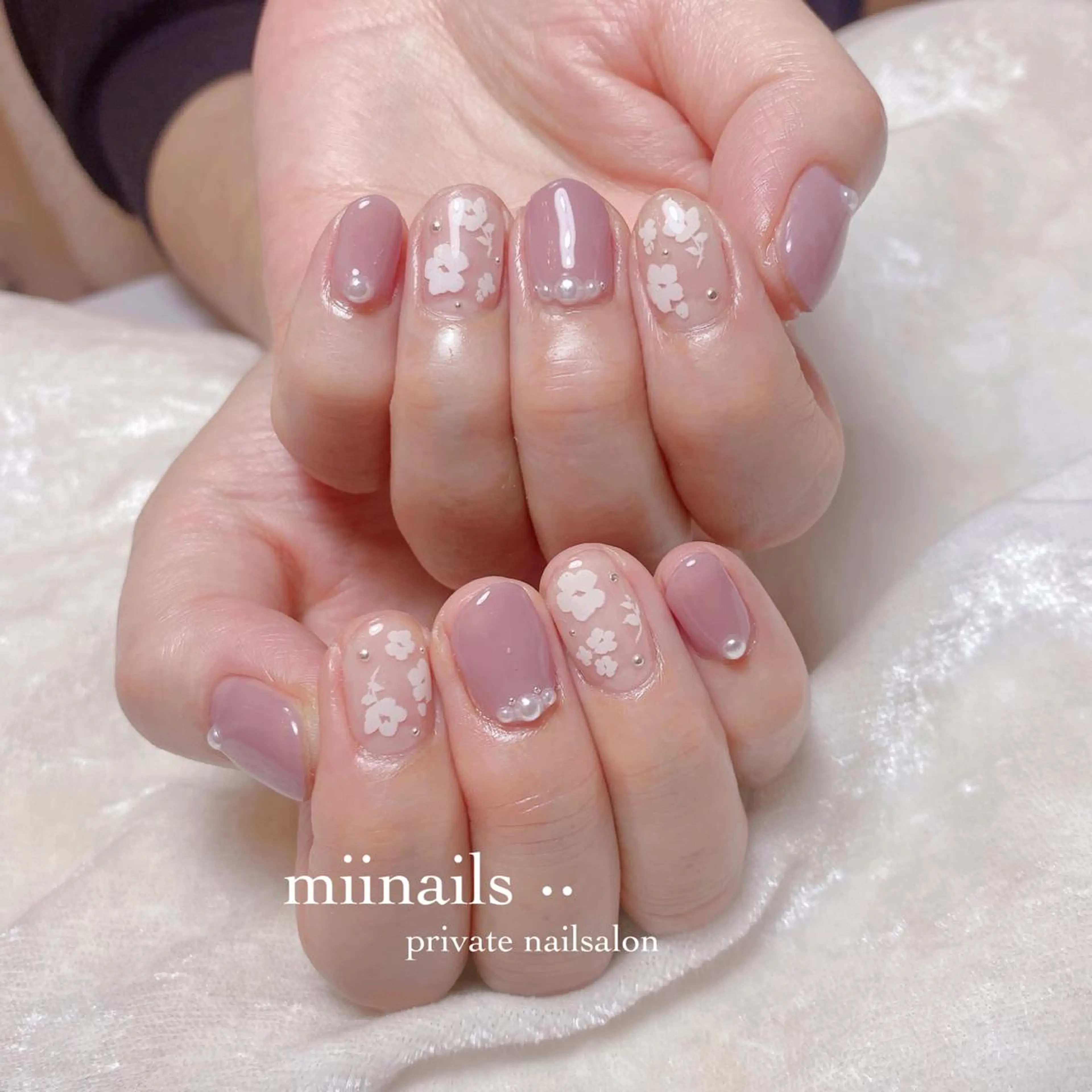 ネイル 韓国ネイル ワンホンネイル ハンドネイル nailsalon miinailsのネイルデザイン