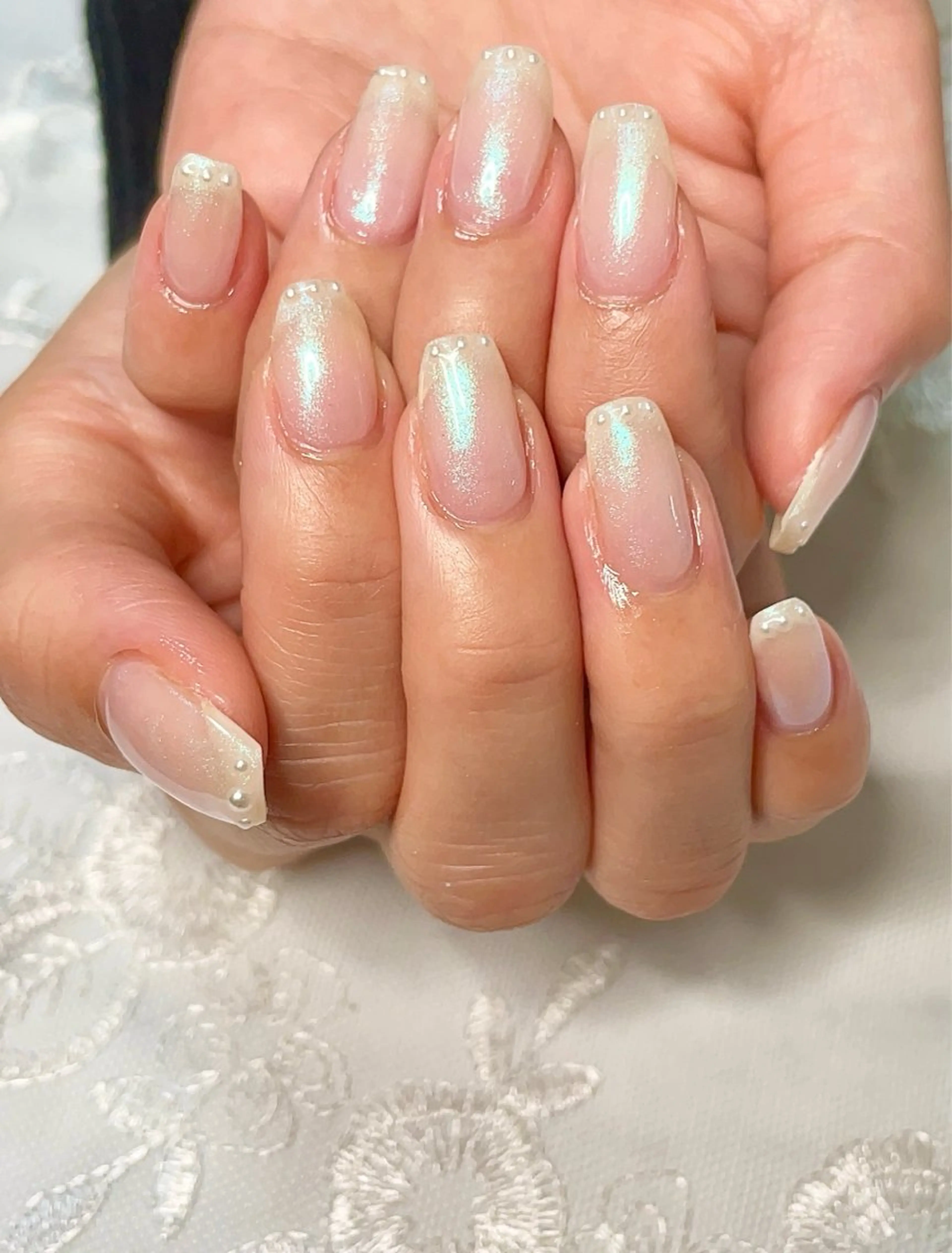 ネイル オーロラネイル ワンカラーネイル ハンドネイル ハンドケア Nail Salon Repos【ルポ】のネイルデザイン