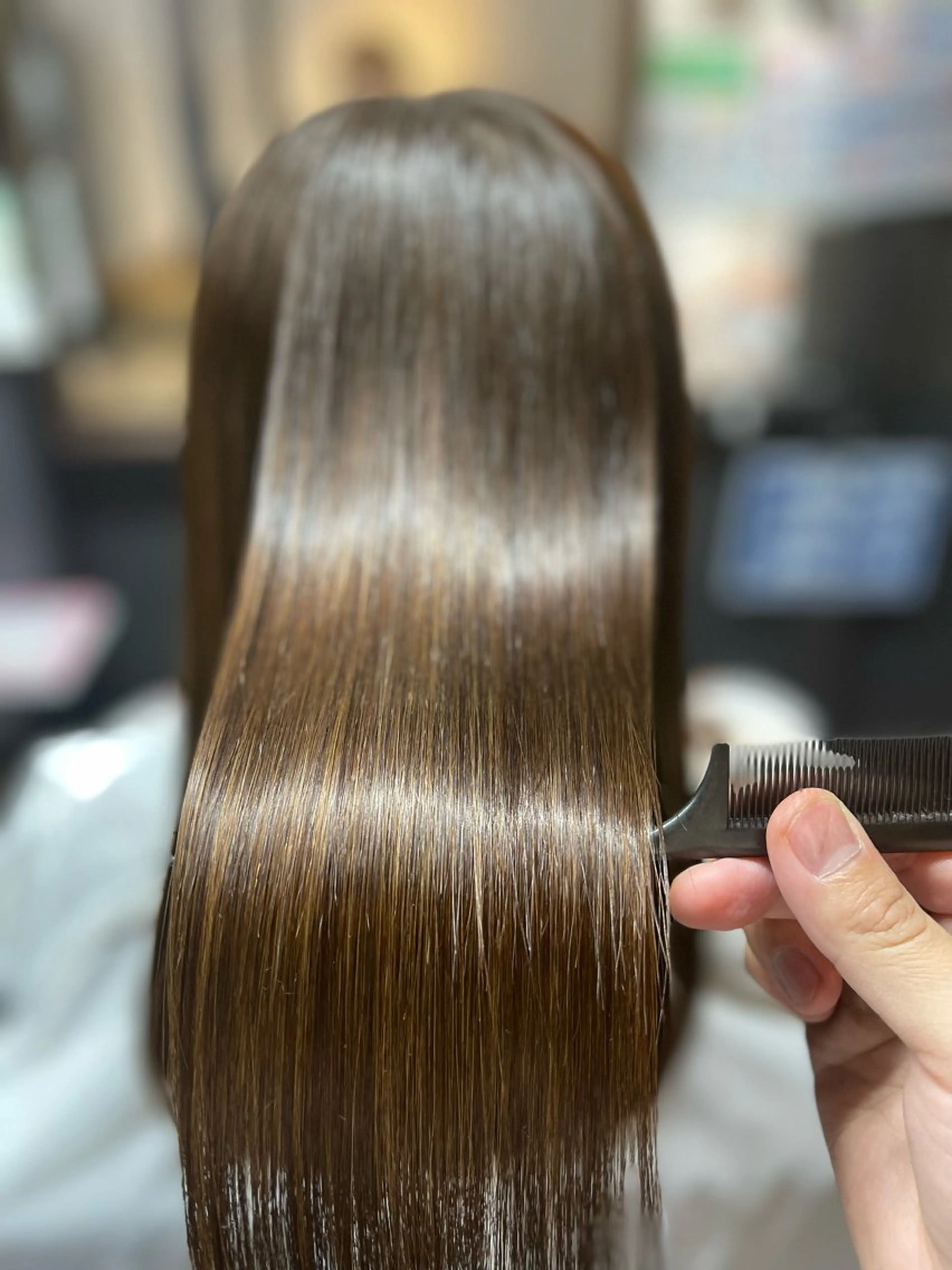 セミロング 髪質改善 縮毛矯正 カット 縮毛矯正 トリートメント 田中 就のヘアスタイル