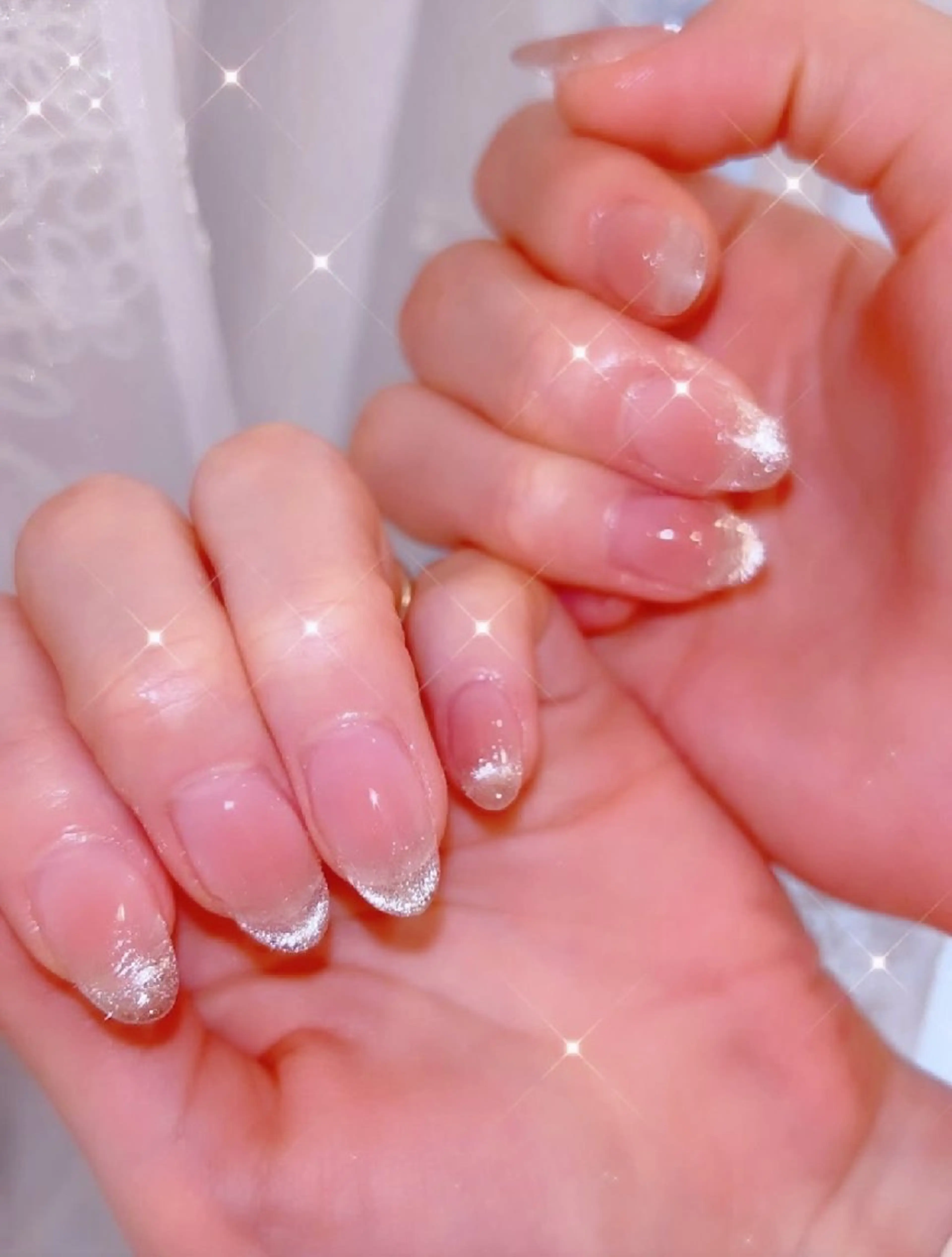 ネイル 長さ出し ジェルネイル 韓国ネイル マグネットネイル ニュアンスネイル I LOVE ME  NAIL.｡.:*♡のネイルデザイン