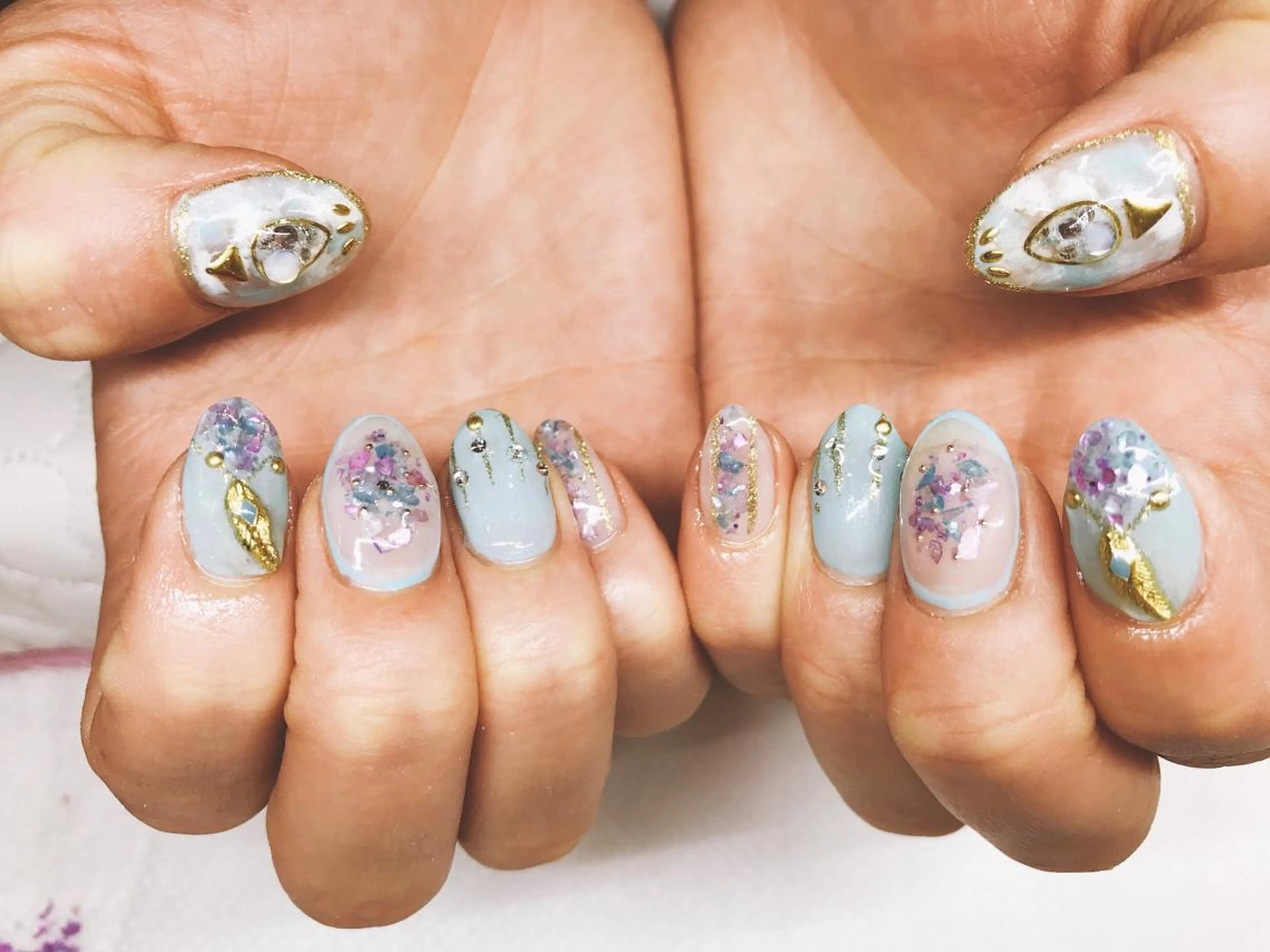 ネイル ブルー ガールネイルサロン所属・ガール ネイルサロンのネイルデザイン