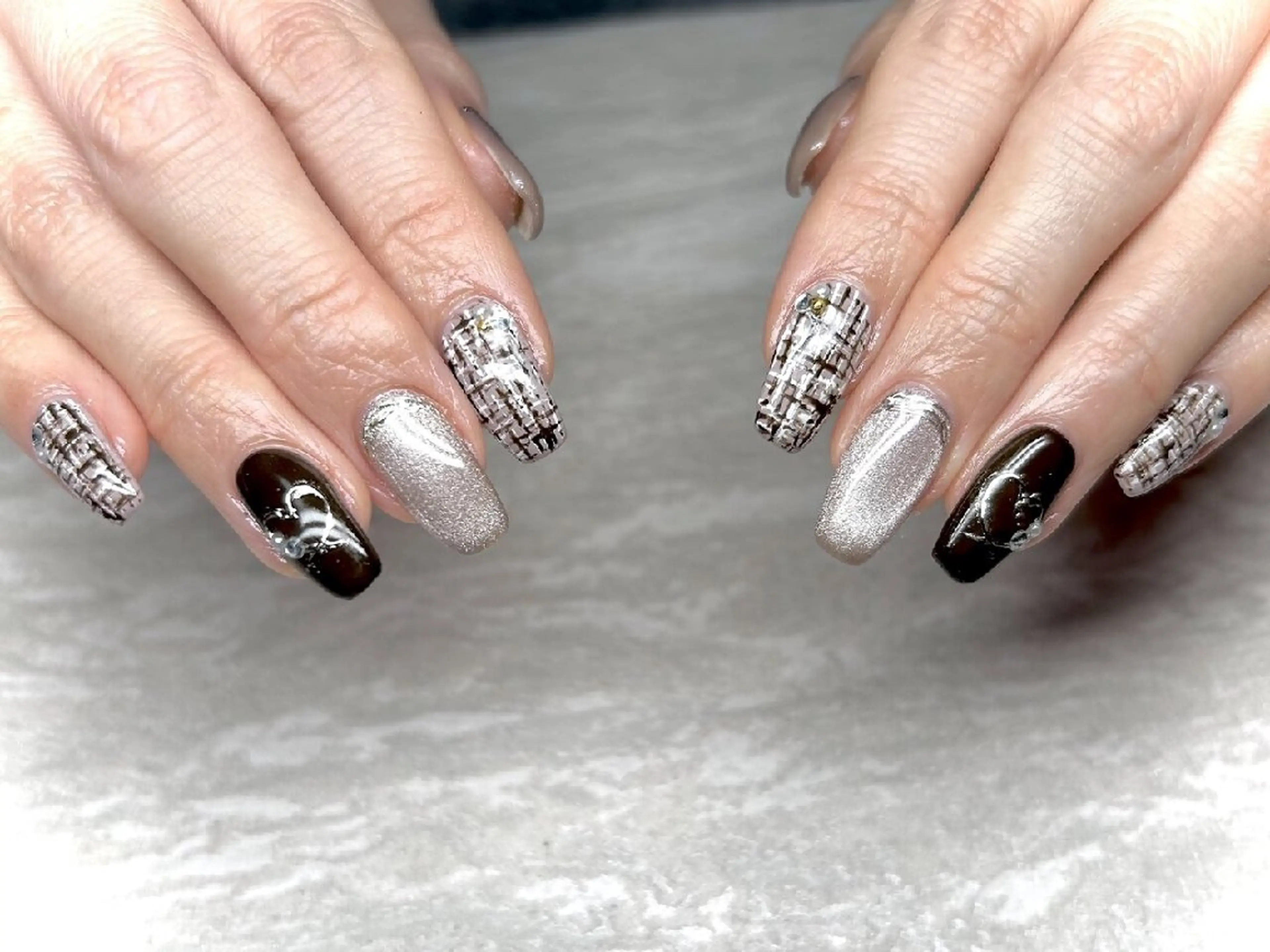 ネイル アートネイル 入学式 卒業式 ハート 韓国ネイル ハンドネイル JULIE NAILのネイルデザイン