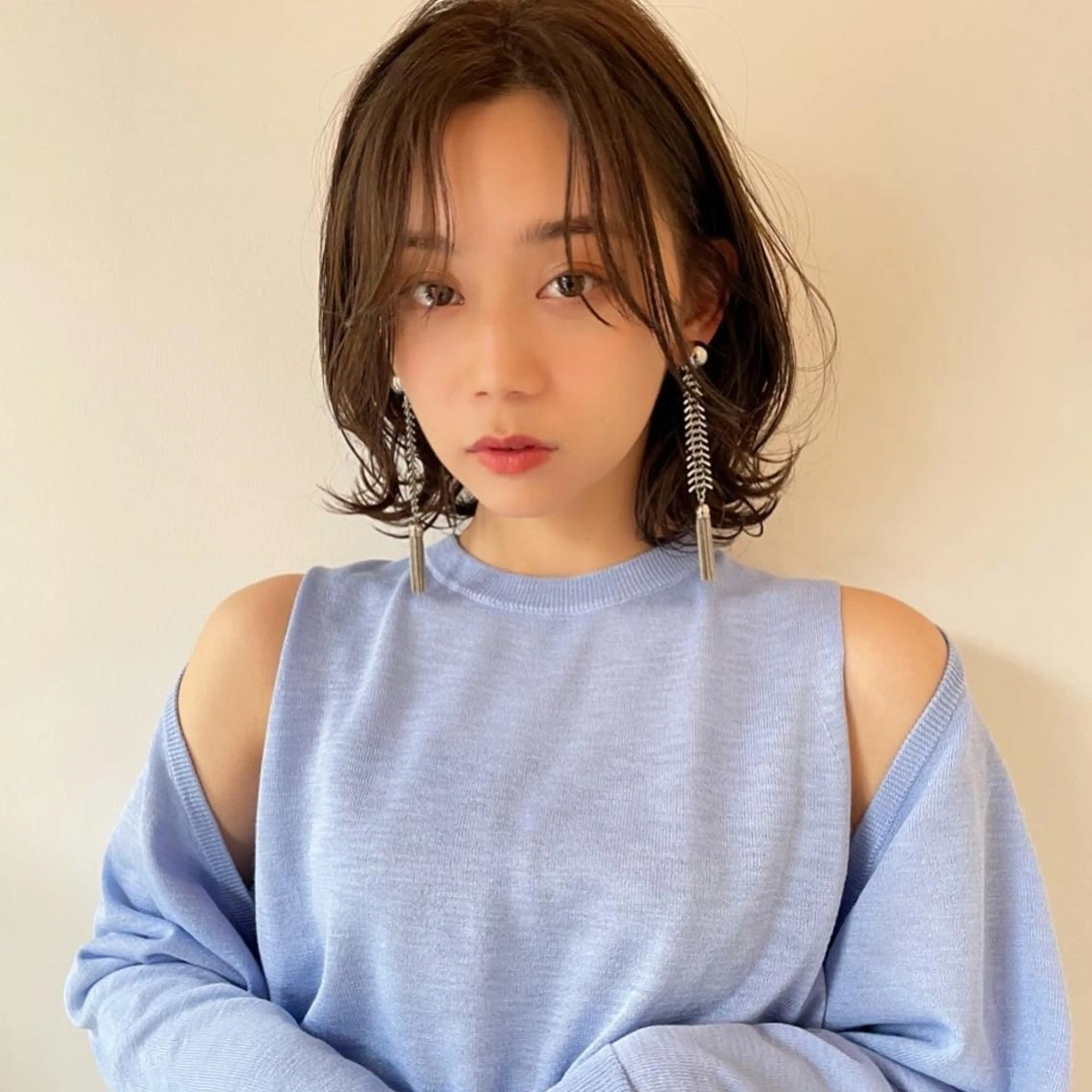 ミディアム カラー ヘアアレンジ 透明感カラー グラデーションカラー グレージュ ハイライトカラー ボブ 韓国/髪質改善💘 櫻井かれんのヘアスタイル