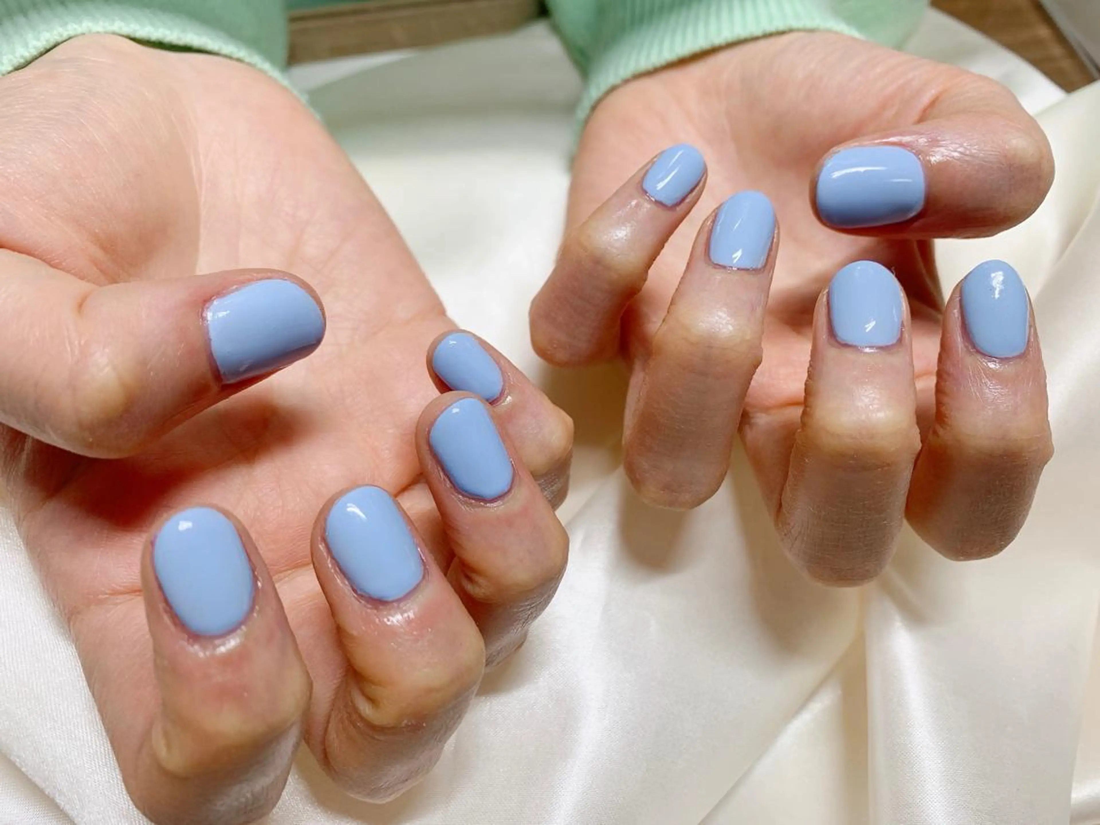ネイル ワンカラーネイル 春ネイル kiki nail たまプラーザのネイルデザイン
