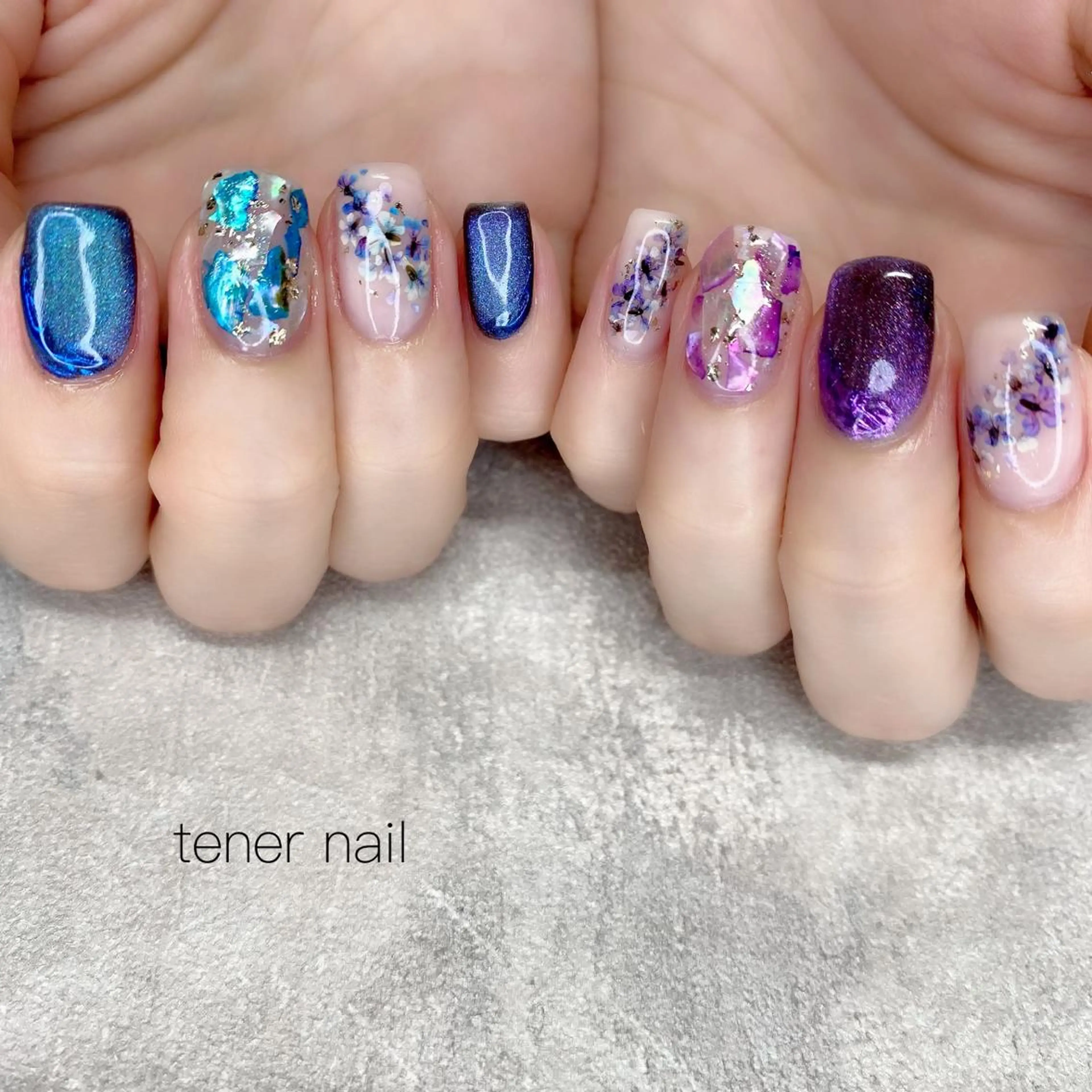 ネイル フラワーネイル マグネットネイル tener  nail  テネルネイル所属・テネルネイル tener nailのネイルデザイン