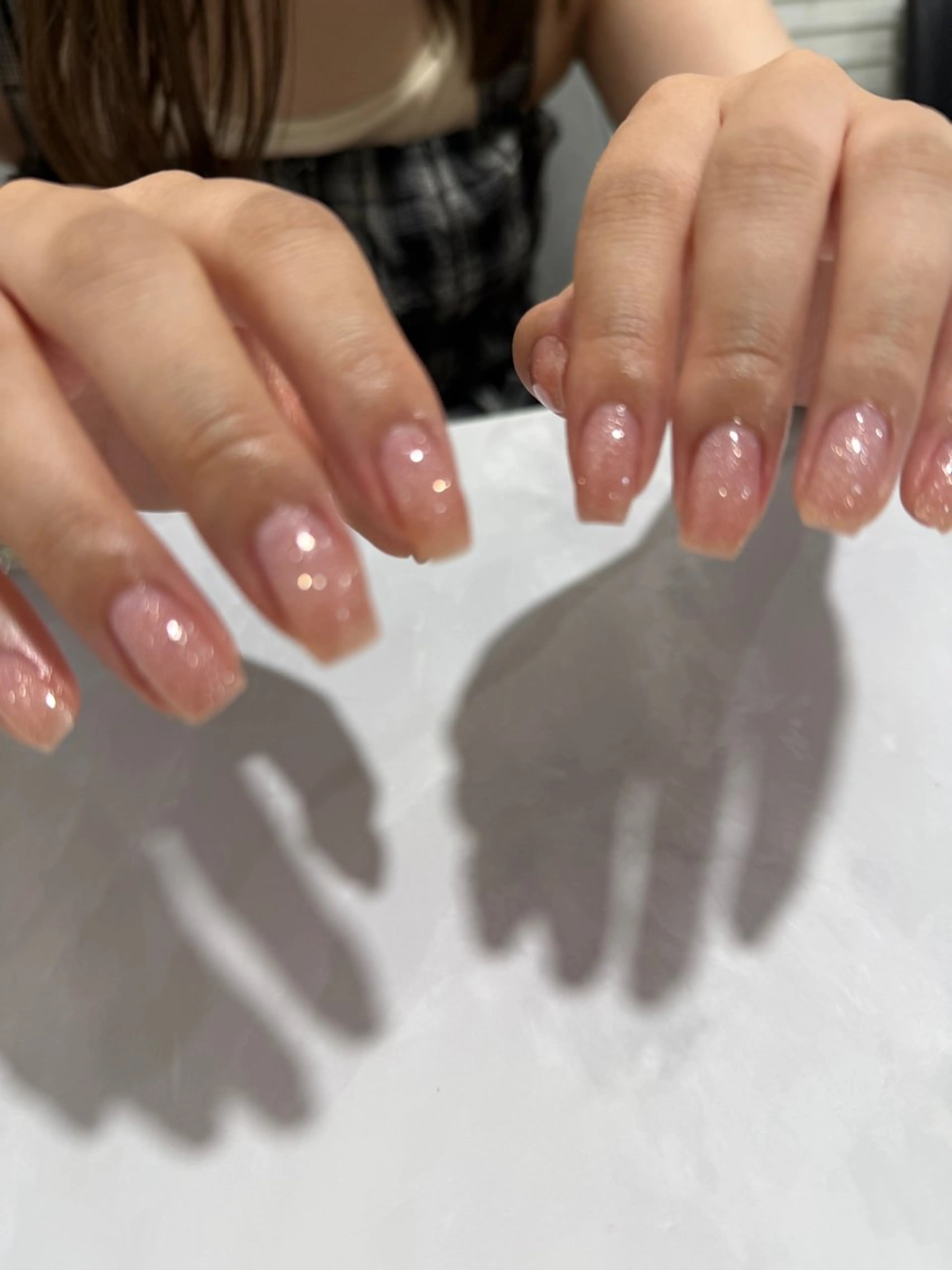 ネイル フラッシュネイル ジェルネイル ニュアンスネイル オフィスネイル パラジェル ハンドネイル tete nailstudioのネイルデザイン
