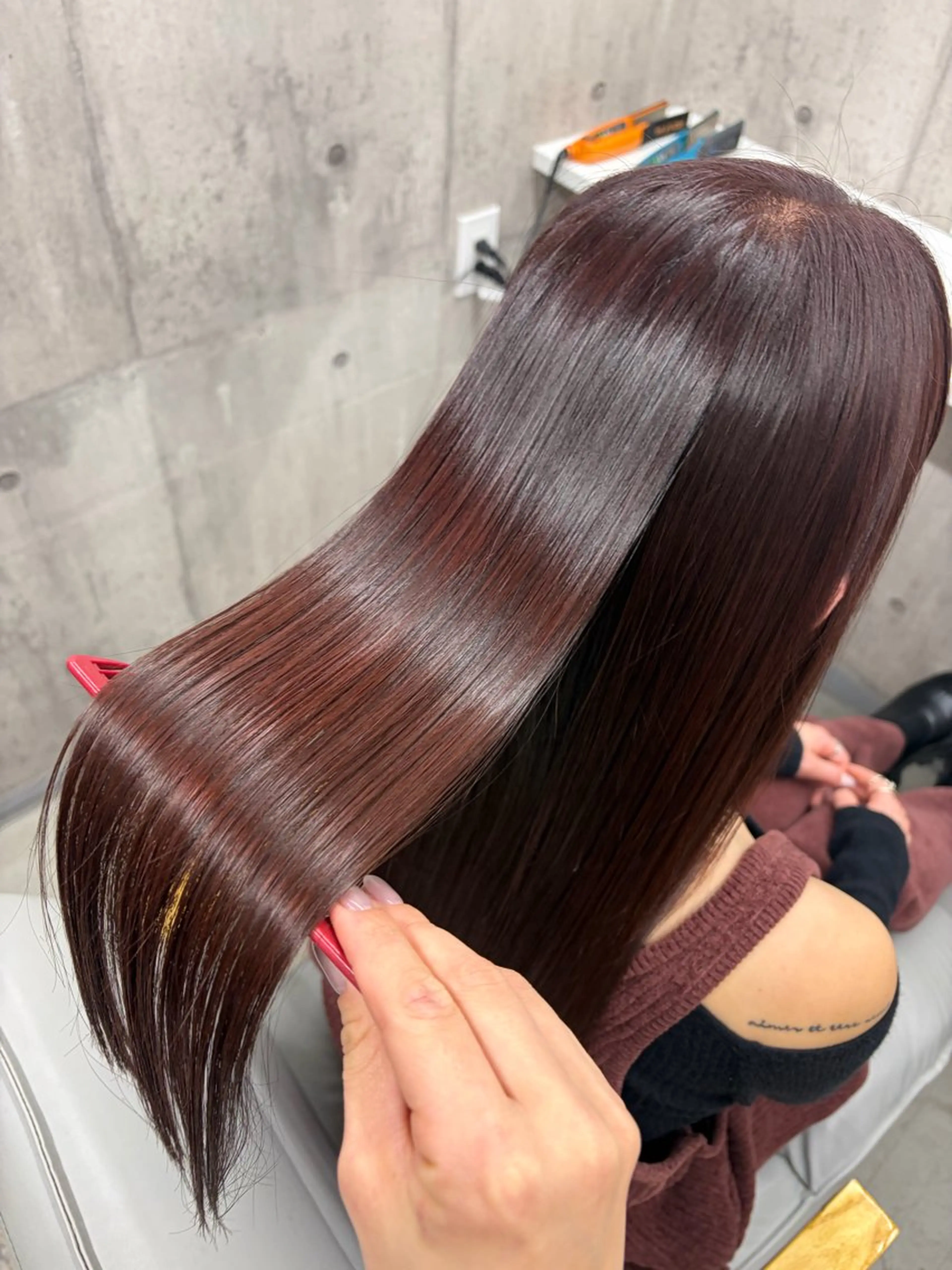 ロング カラー カット ヘアカラー トリートメント ageless/ nana/髪質改善のヘアスタイル