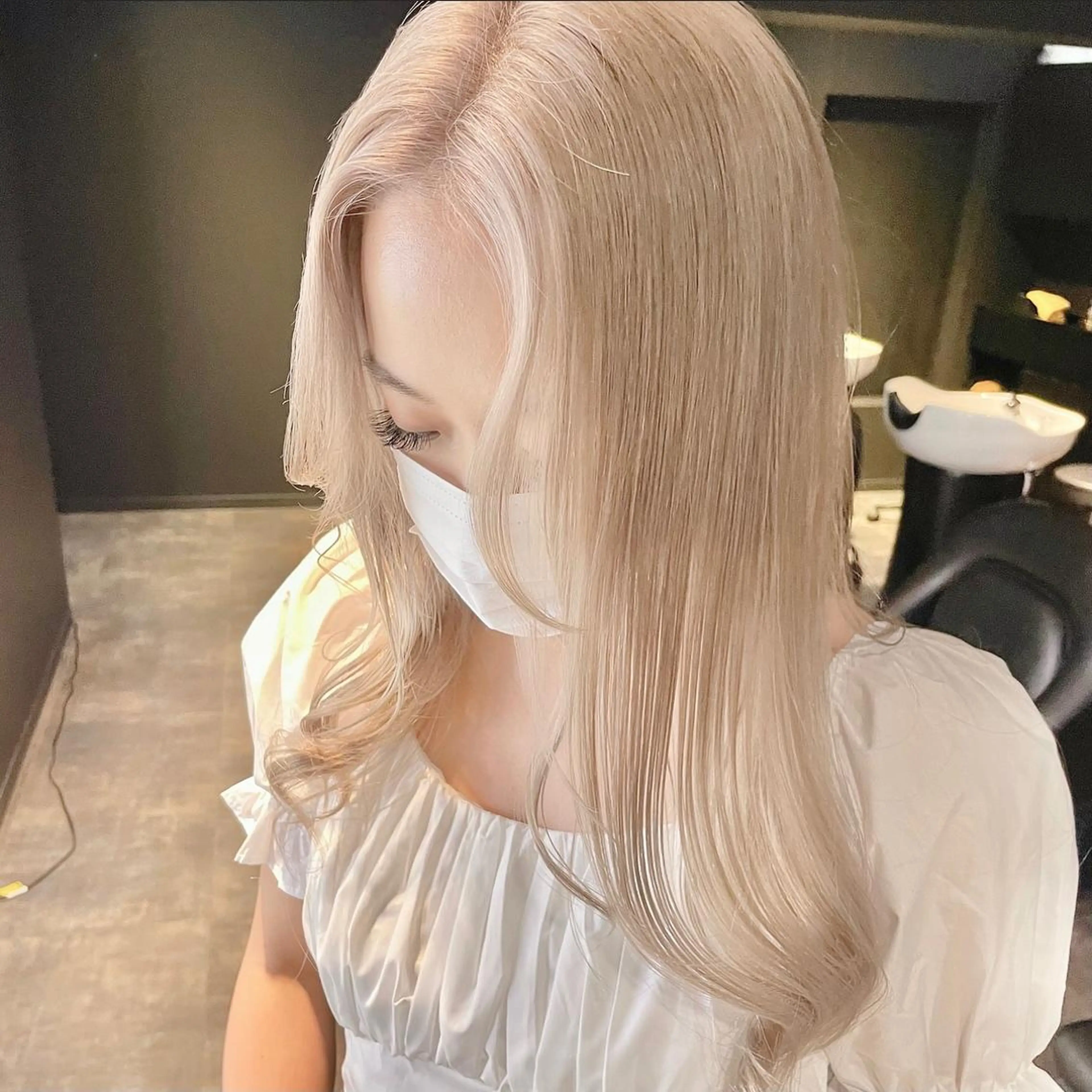 ロング カラー ハイトーンカラー ヘアカラー トリートメント MiL所属・✨ハイトーン✨ 濱田知孝のヘアスタイル