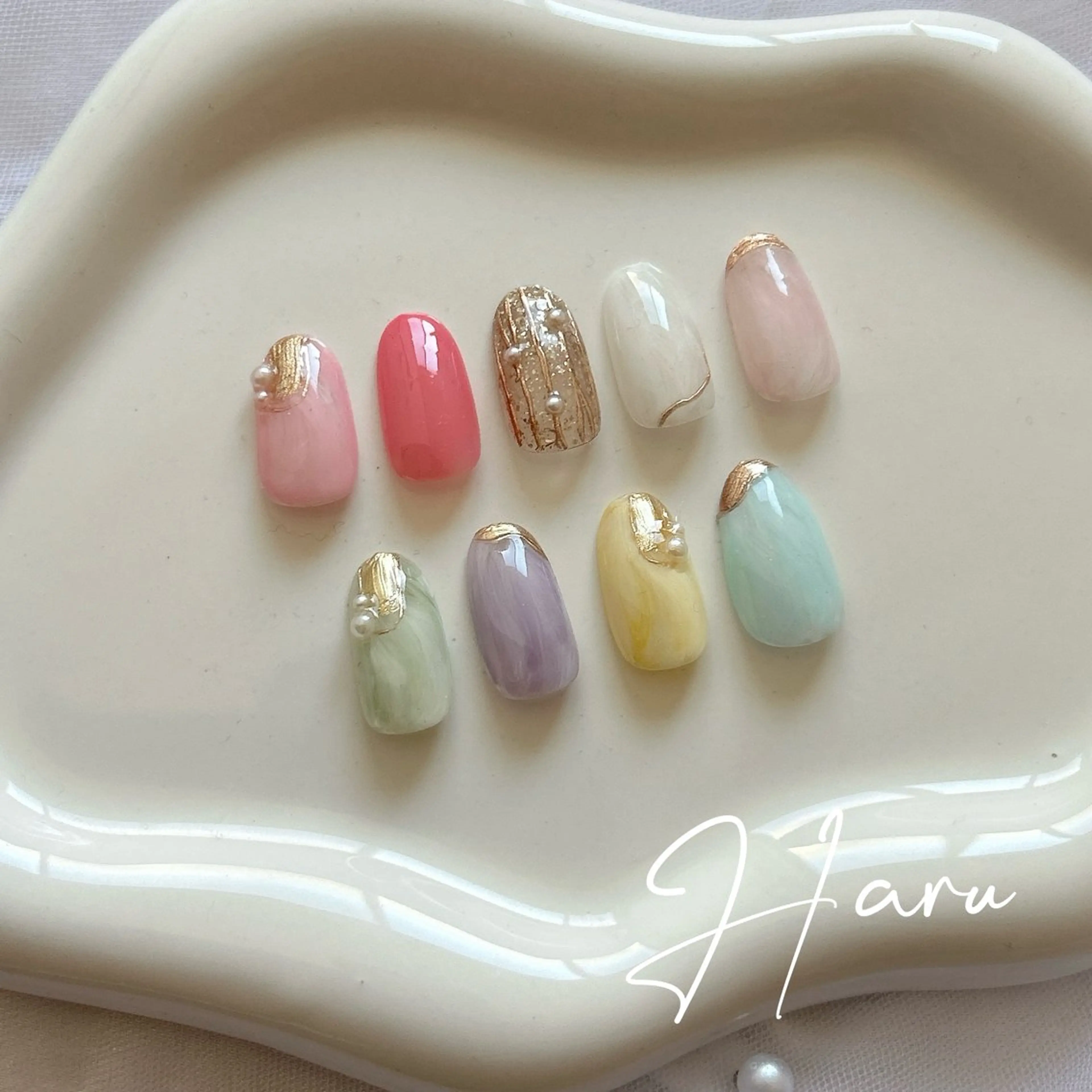 ネイル ニュアンスネイル 春ネイル Haru .mのネイルデザイン