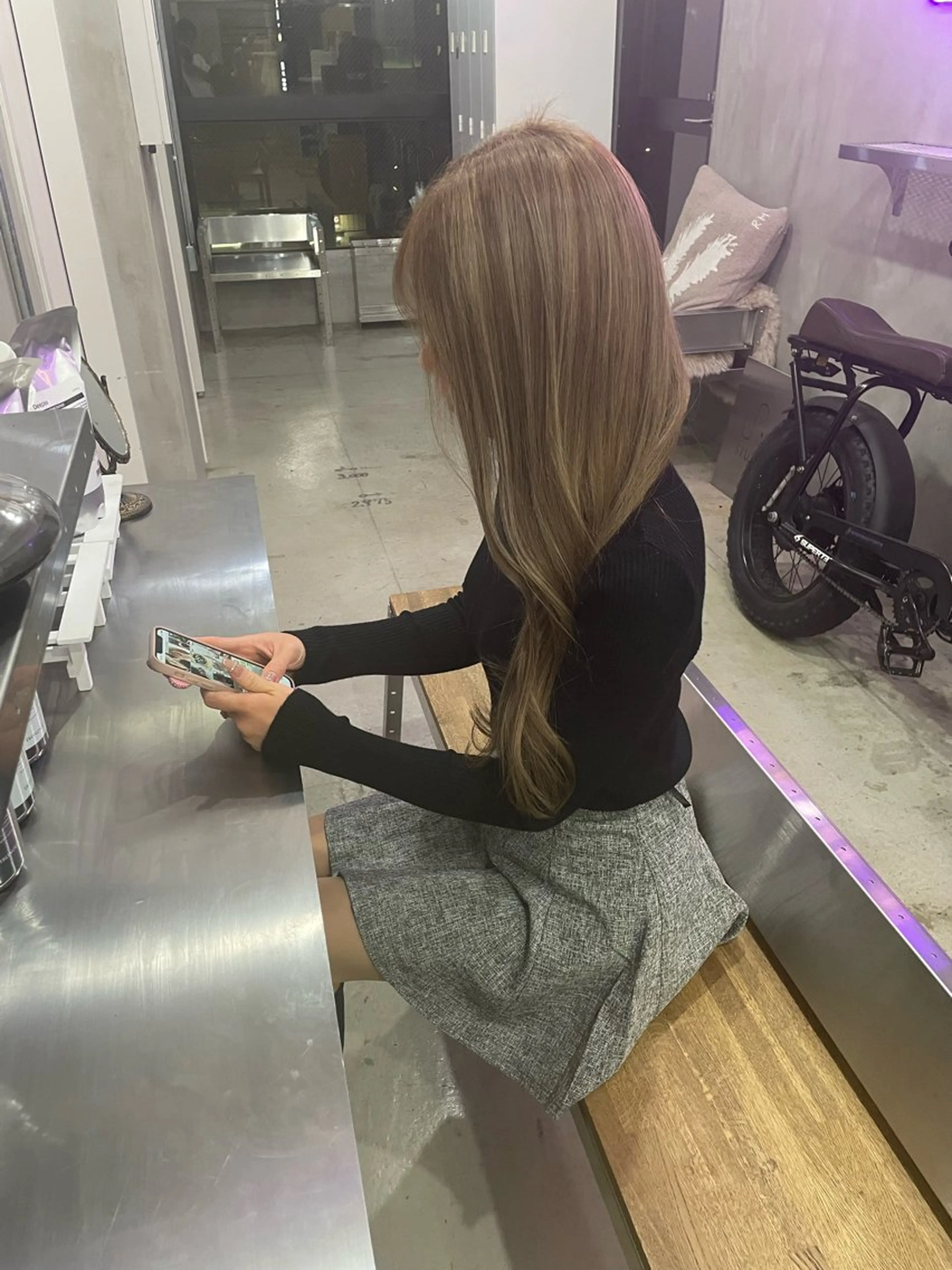 ロング ハイライト Raffichi 店長　Ryoのヘアスタイル