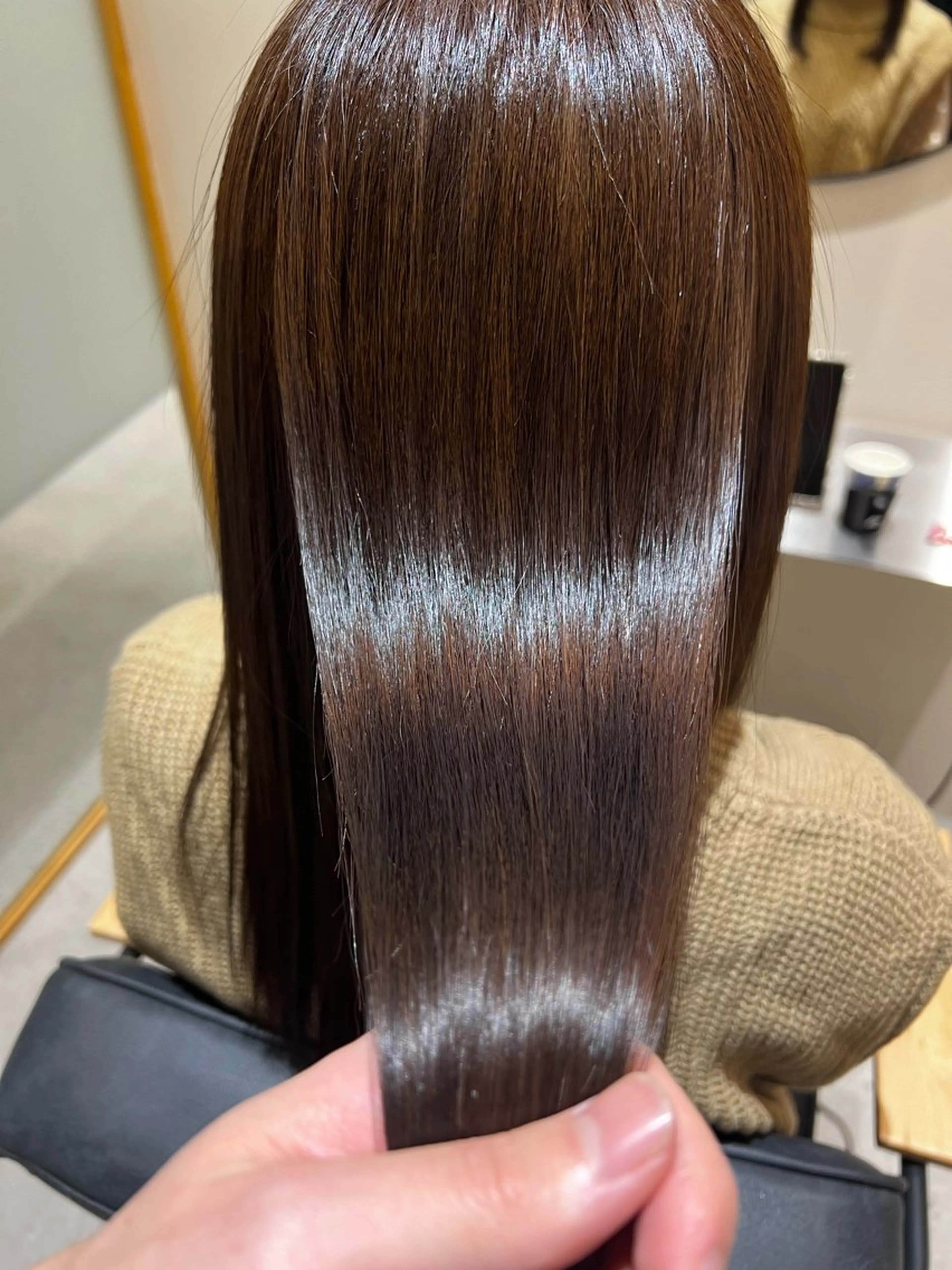 セミロング カラー カット ヘアカラー トリートメント おおたかの森/透 明感/小林のヘアスタイル