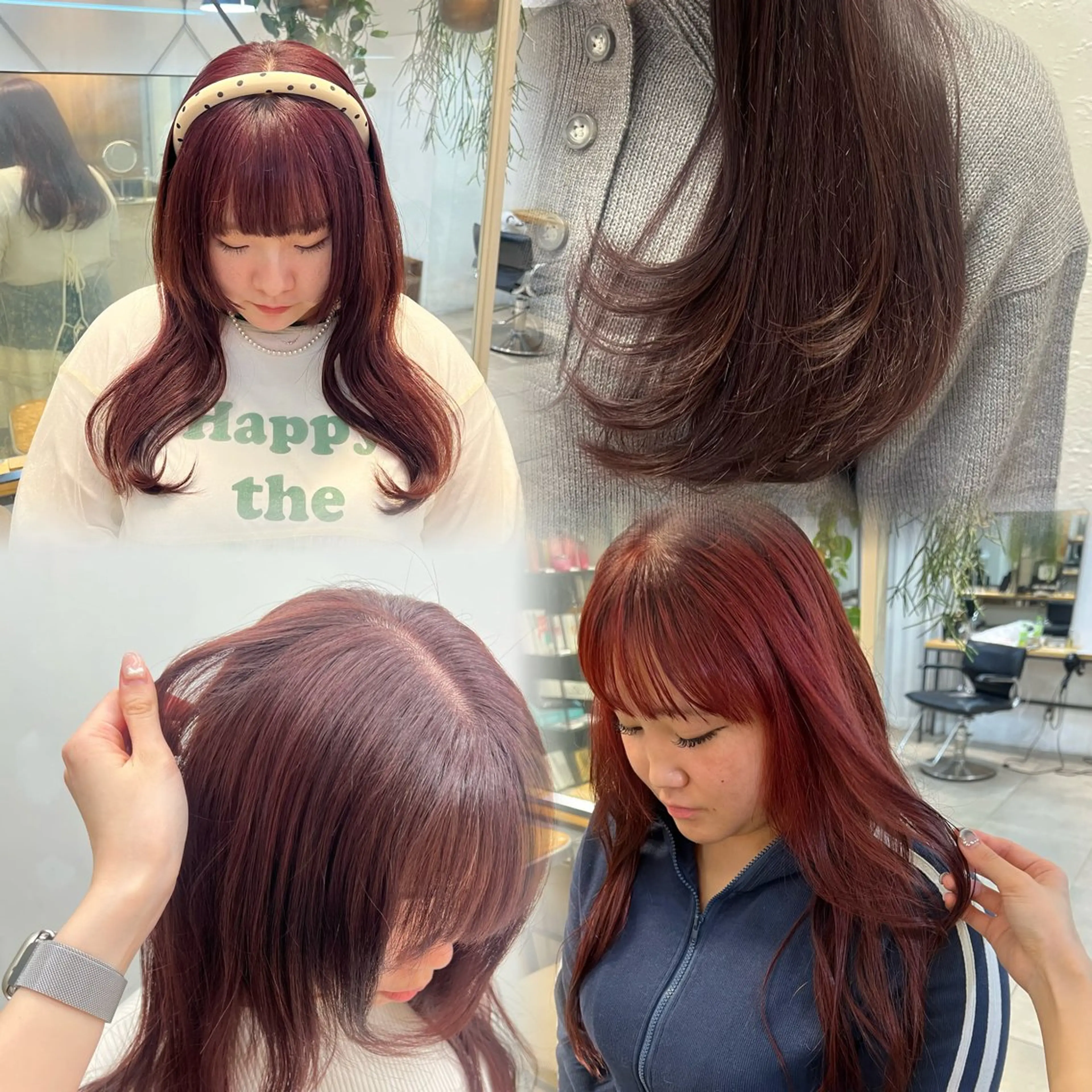 ロング カラー ヘアカラー Lomalia もえかのヘアスタイル