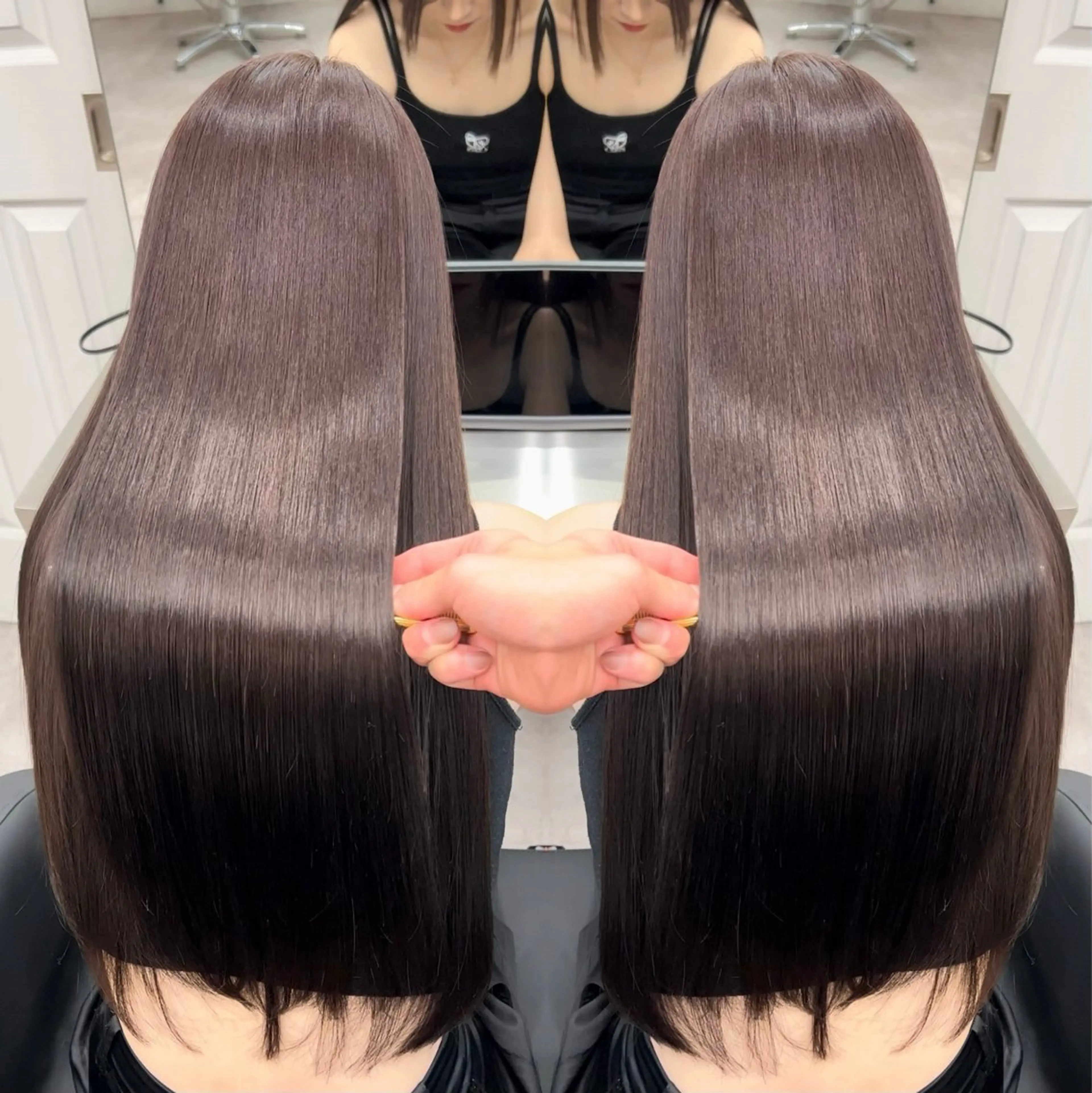ロング 髪質改善 縮毛矯正 トリートメント カット 縮毛矯正 トリートメント 🫧髪質改善 講師🫧🍎幹細胞のヘアスタイル