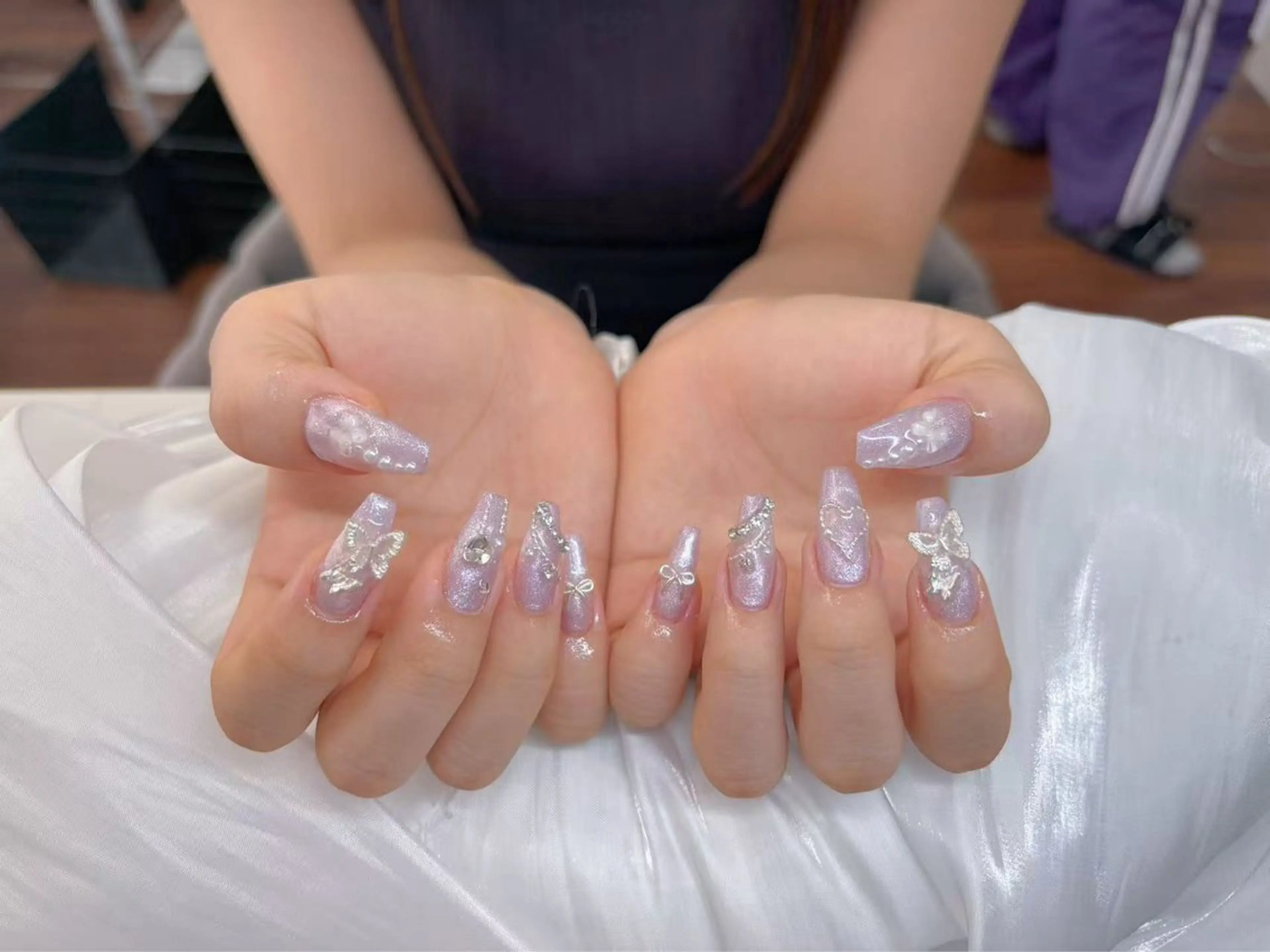 ネイル フットネイル フレンチネイル ジェルネイル ガラスフレンチ 韓国ネイル ハンドネイル ハンドケア The Nail & Eye Lashのその他イメージ