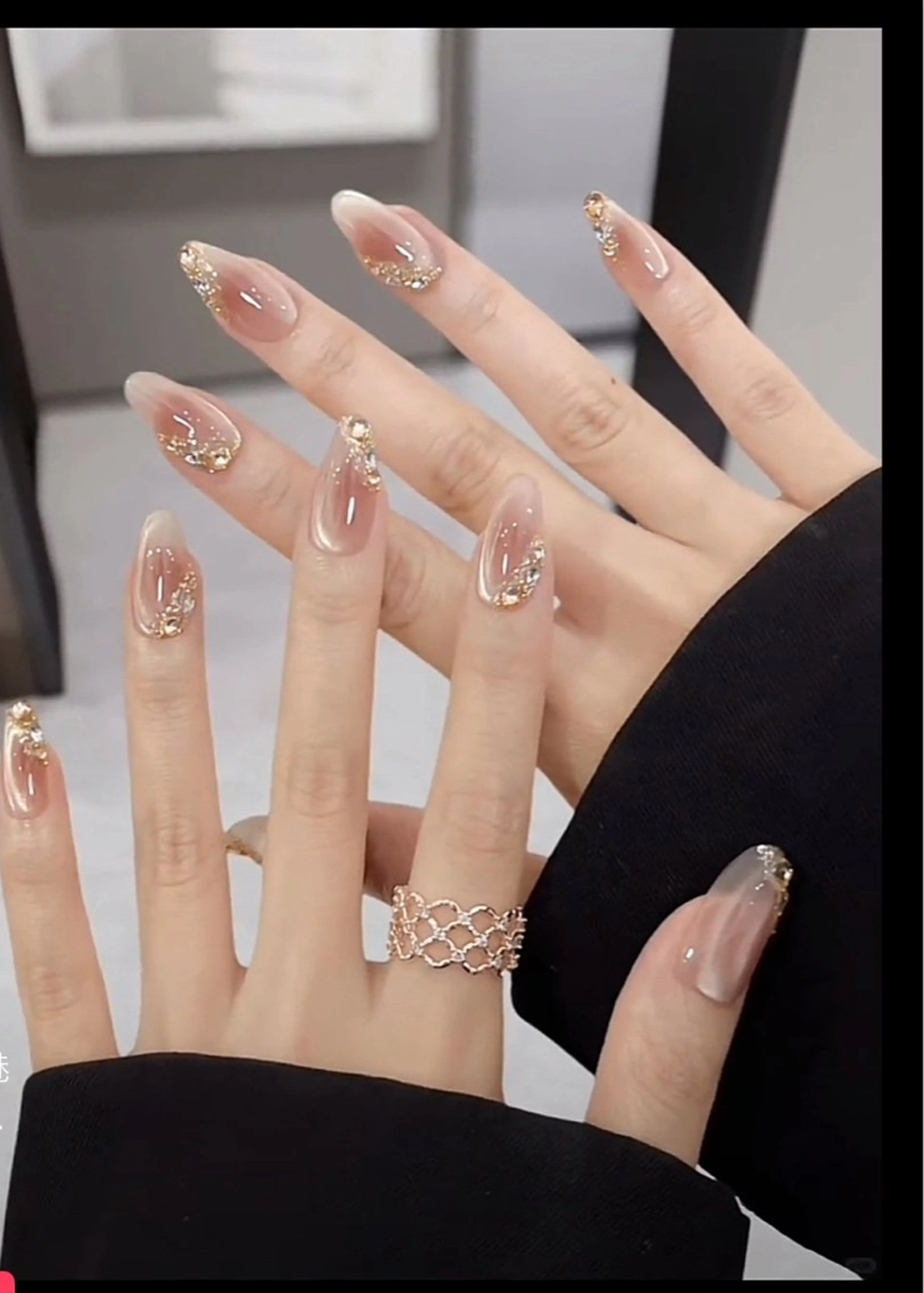 ネイル アートネイル フレンチネイル ジェルネイル キラキラネイル ニュアンスネイル ハンドネイル Ryu Nail Studio所属・Ryu Nail YukiChanのネイルデザイン