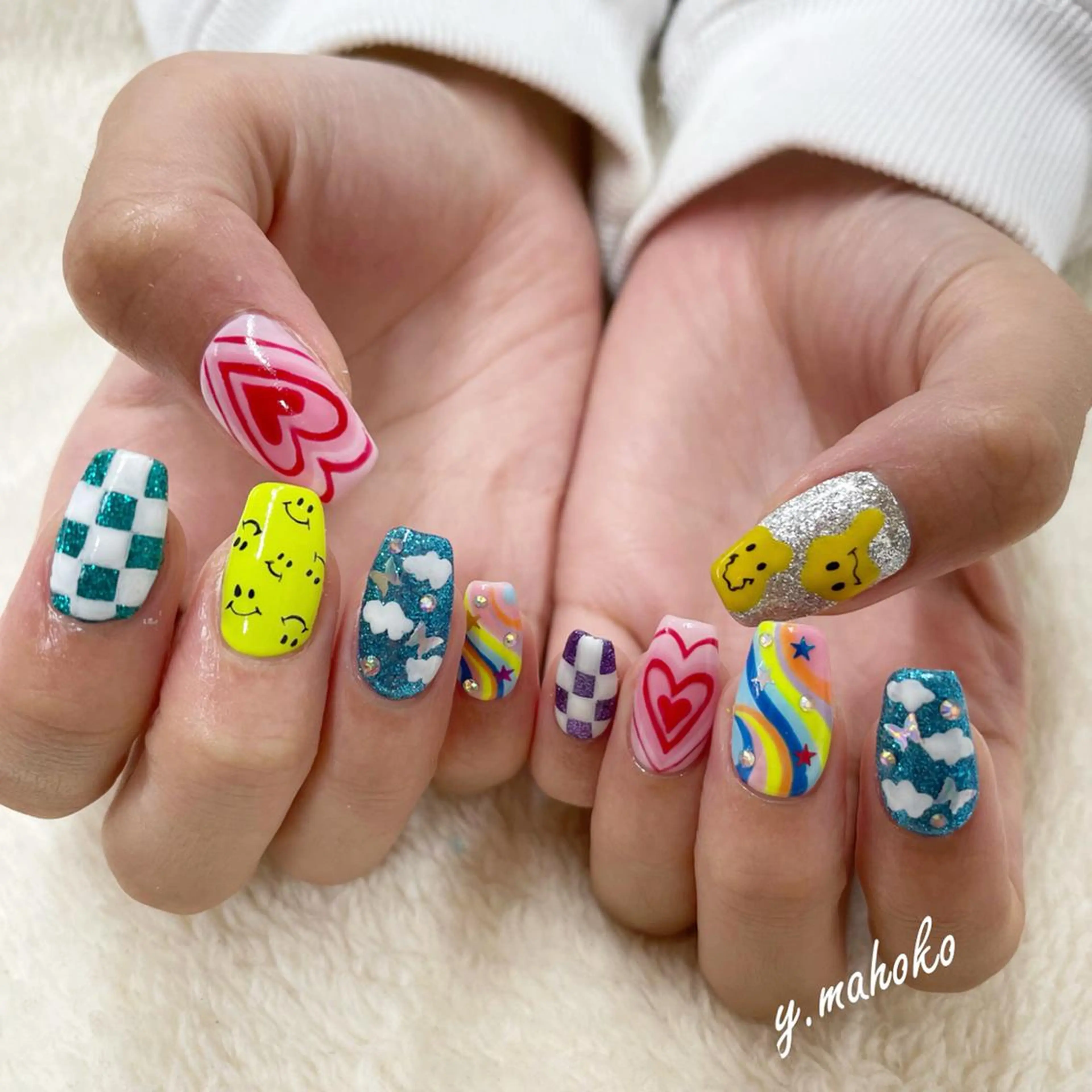 ネイル アートネイル ハンドネイル She nail studio 原宿所属・パラジェル有/ スカルプ/mahoのネイルデザイン