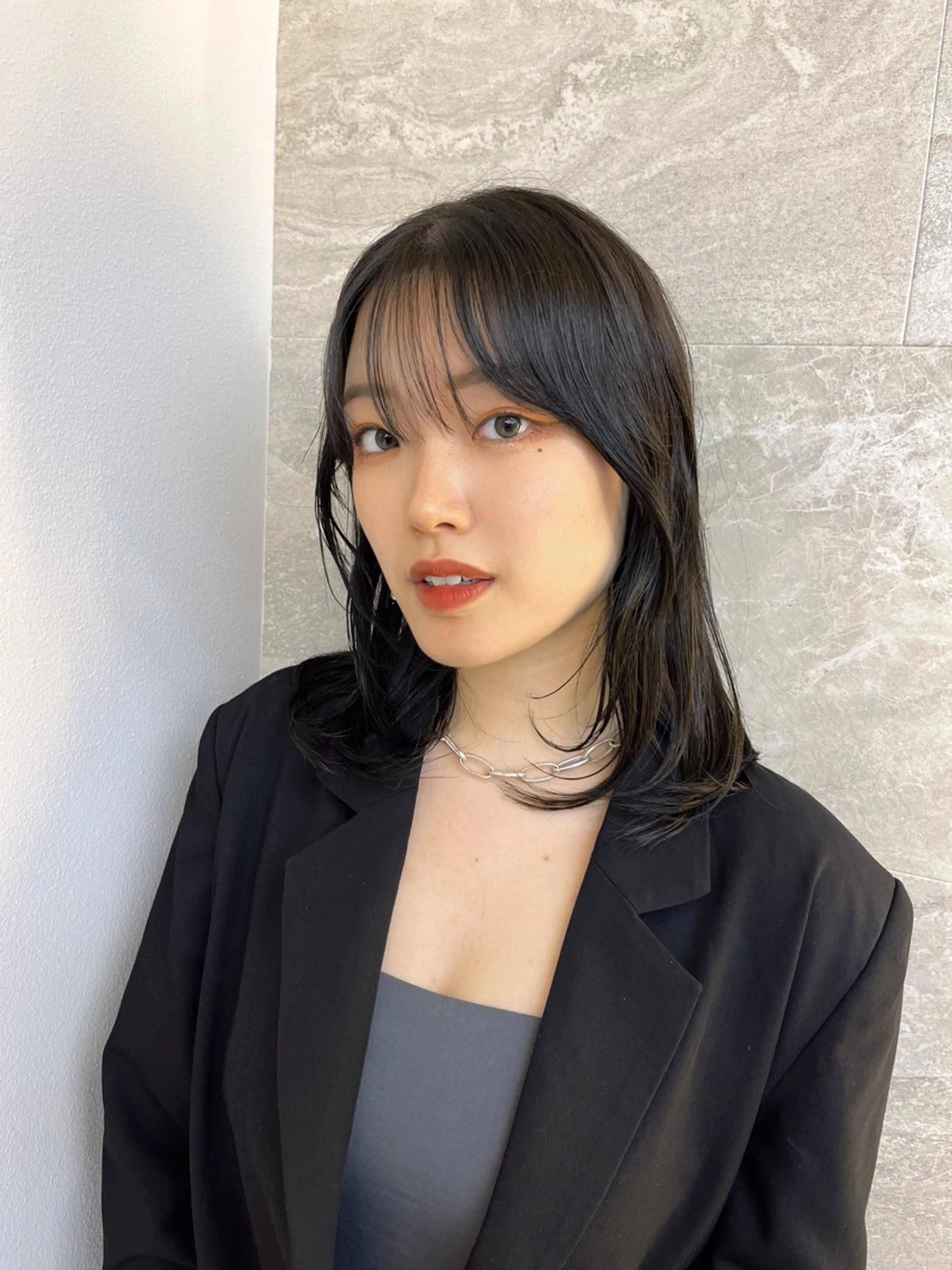 ミディアム カラー カット トリートメント 池袋/似合わせ/縮毛 髪質改善【ugen】のヘアスタイル