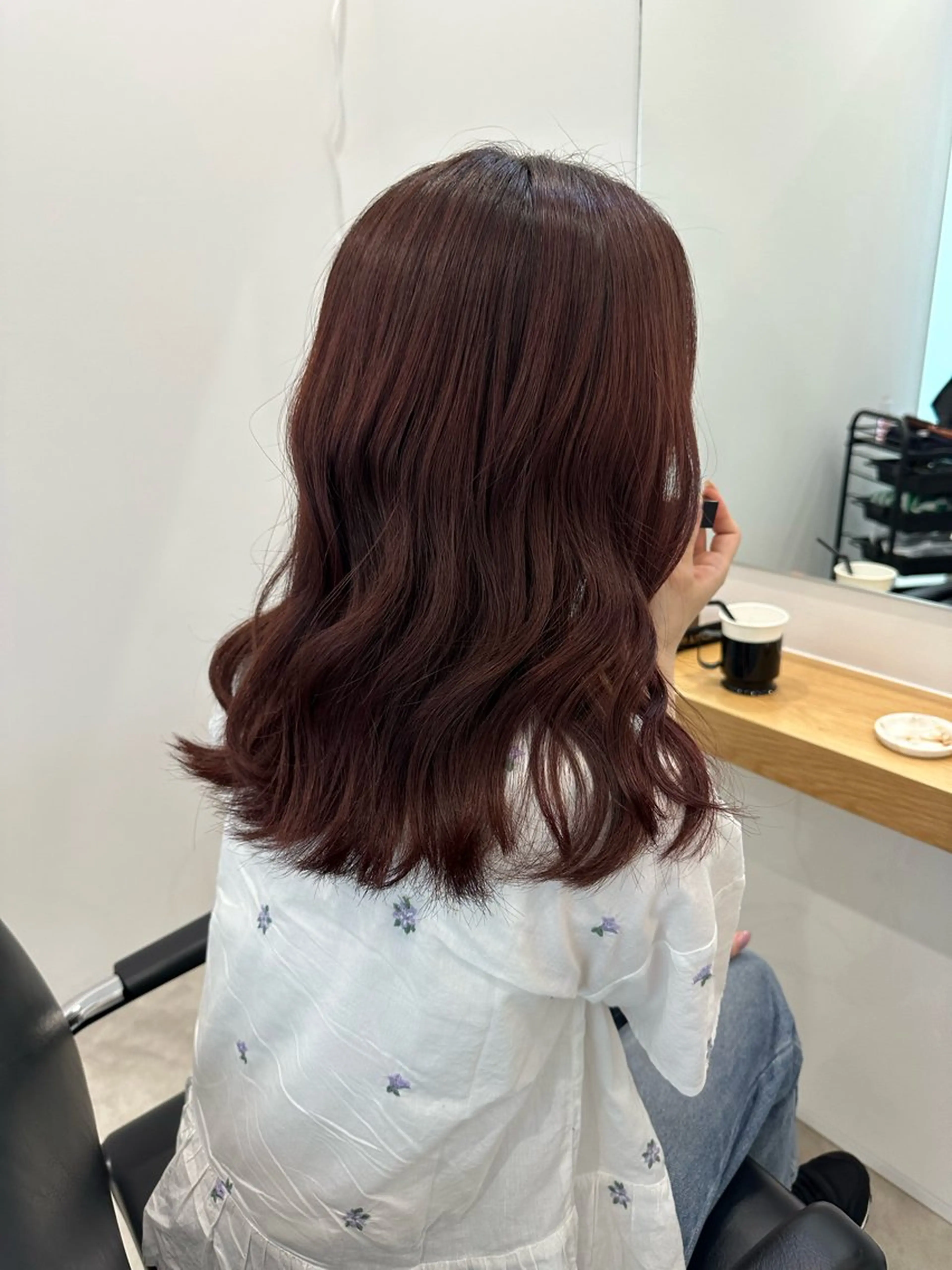 セミロング カラー ヘアカラー トリートメント ヘアセット/艶カラー 💐nao.のヘアスタイル