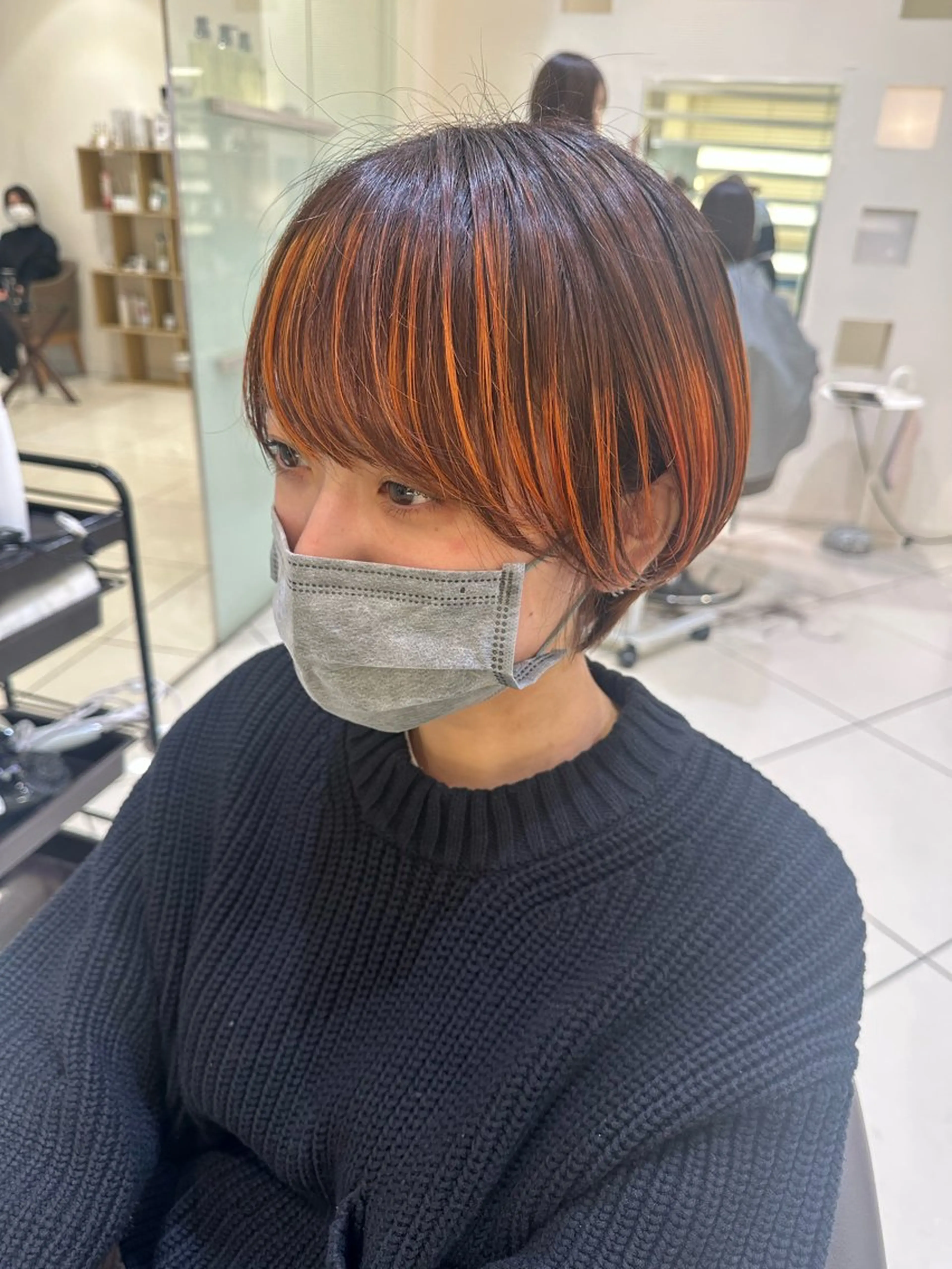ショート カラー カチモリ個性派カラー AKANE❤️‍🔥のヘアスタイル