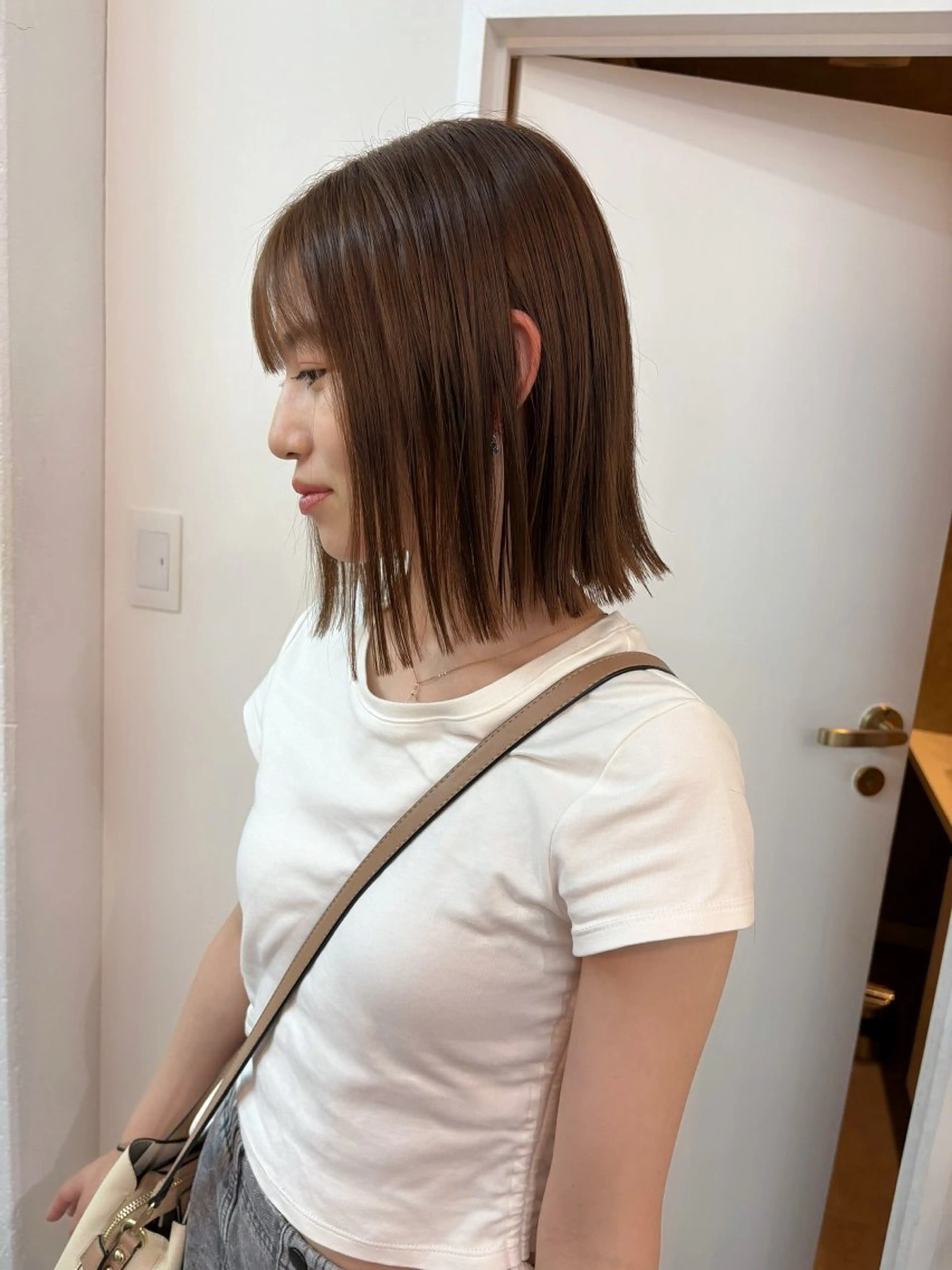 ミディアム カラー ボブ ヘアカラー トリートメント ichika/天神 /parc hairのヘアスタイル