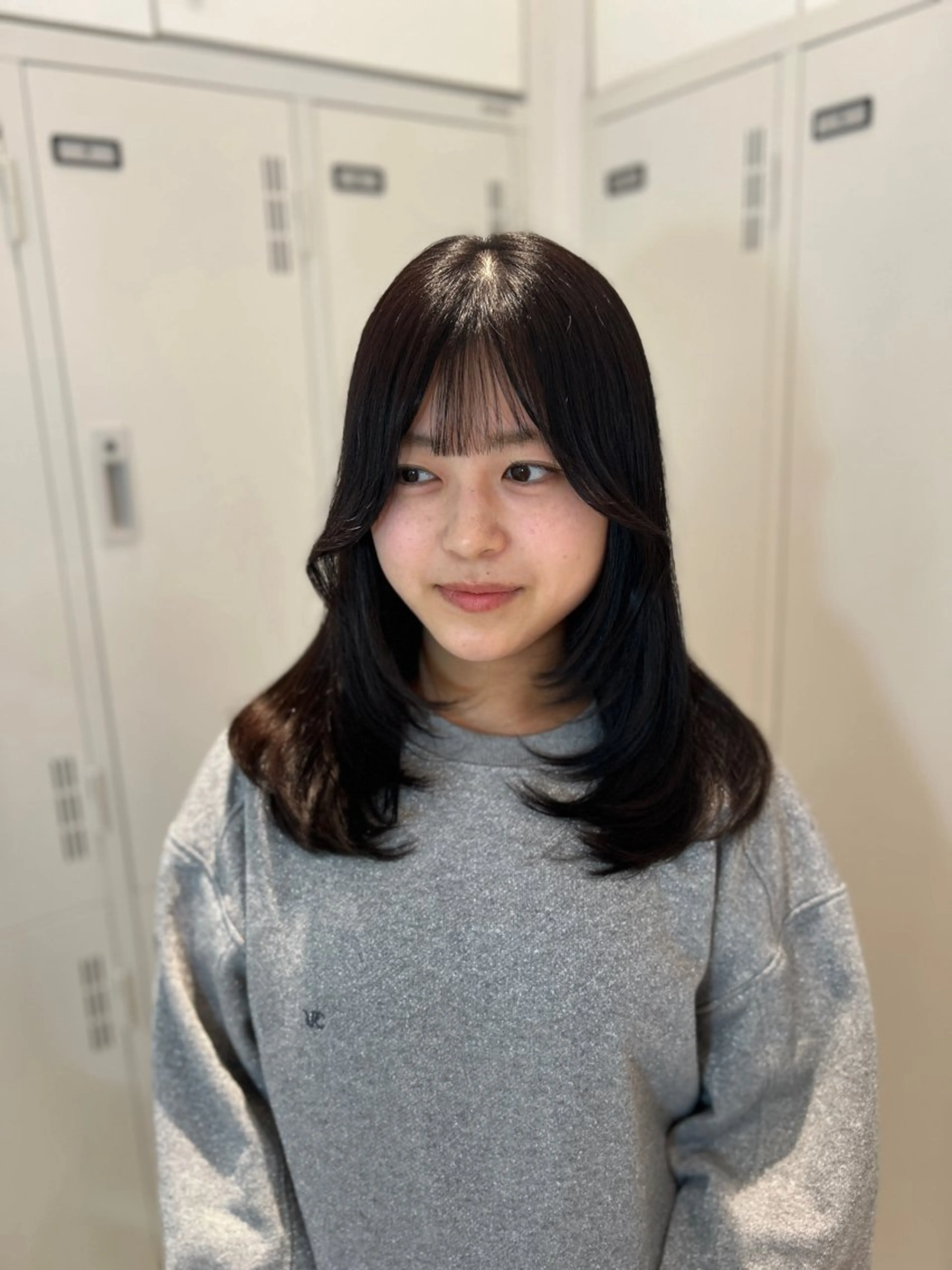 ロング カラー 顔周りカット レイヤーカット カット ヘアカラー ダブルカラー /透明感カラーRioのヘアスタイル