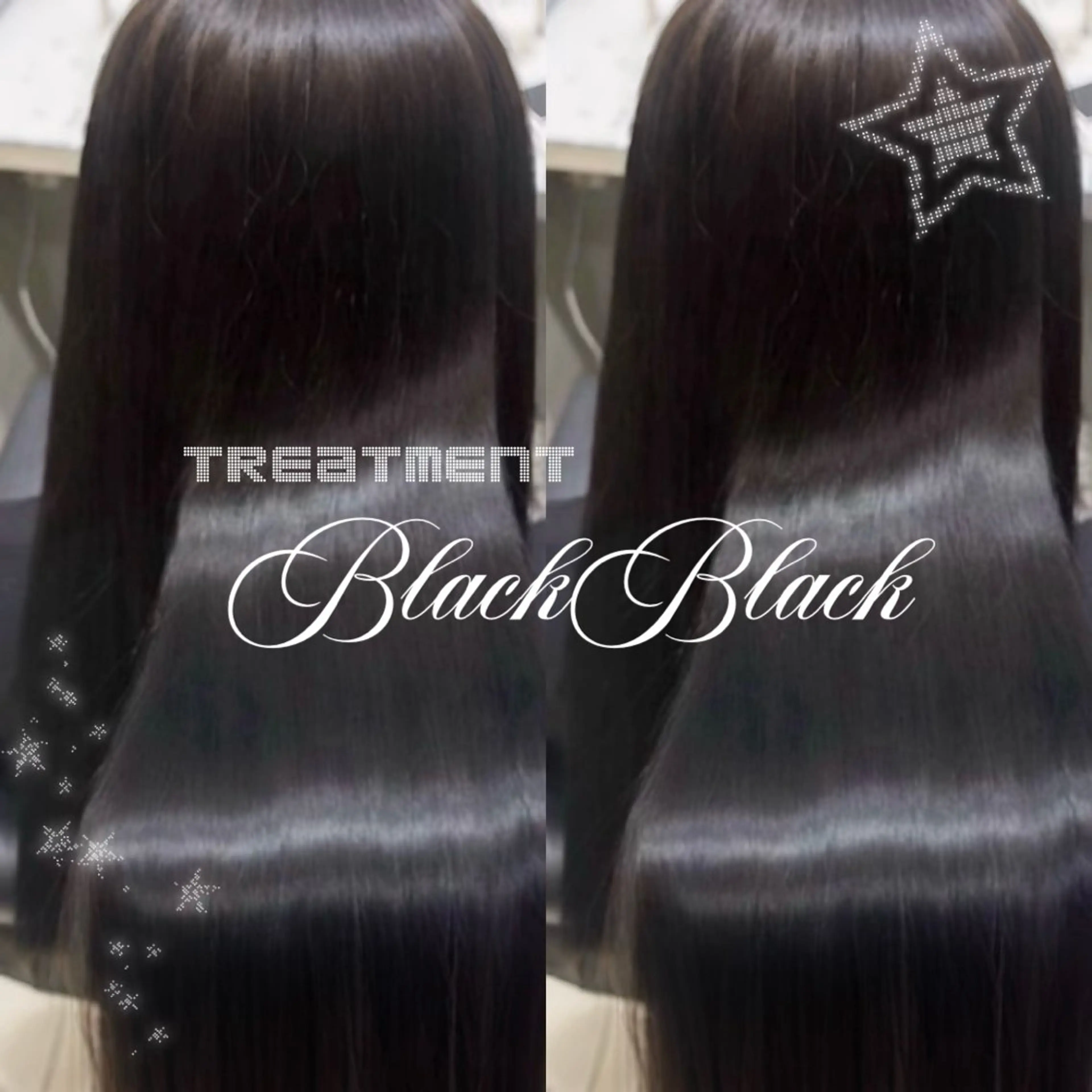 🩵人気𝐍𝐎.𝟑⋆︎┊︎艶髪ワンカラー＋tr＋超音波アイロン(ブルーブラック.ラベンダー)【新宿❄️当日予約◎】の写真